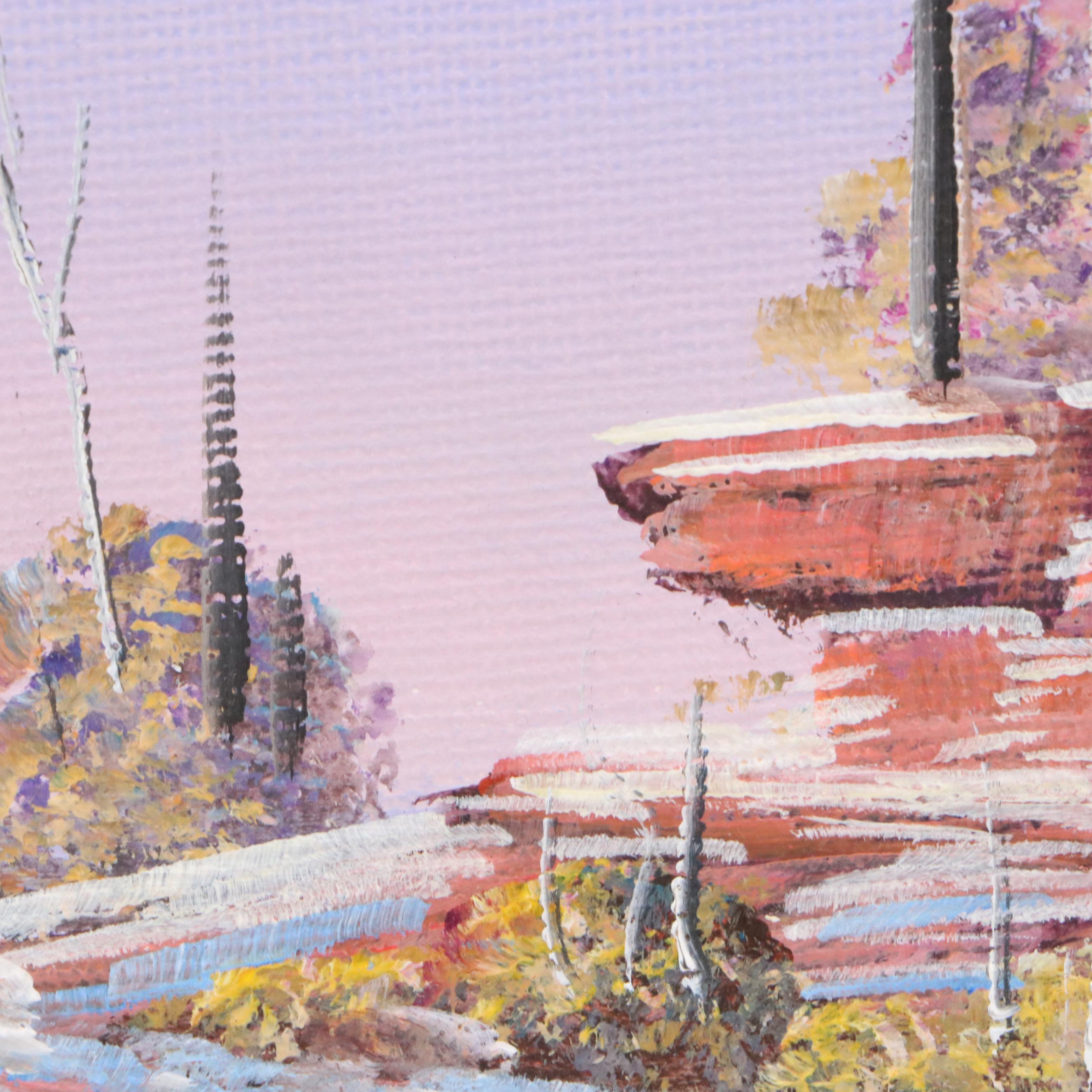 Johnny Yazzie Acrylic Paintings of Southwest Scenery, 2004