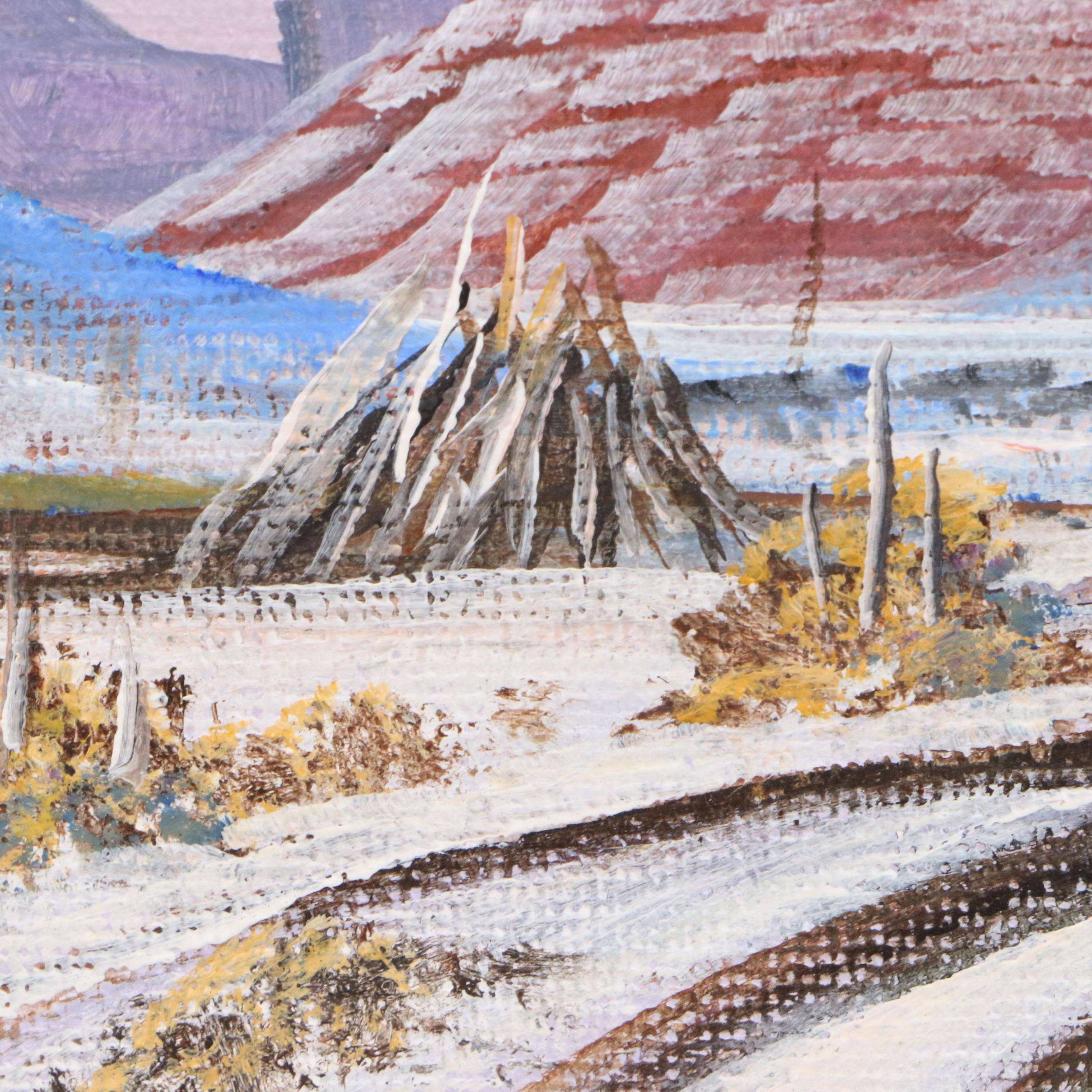 Johnny Yazzie Acrylic Paintings of Southwest Scenery, 2004