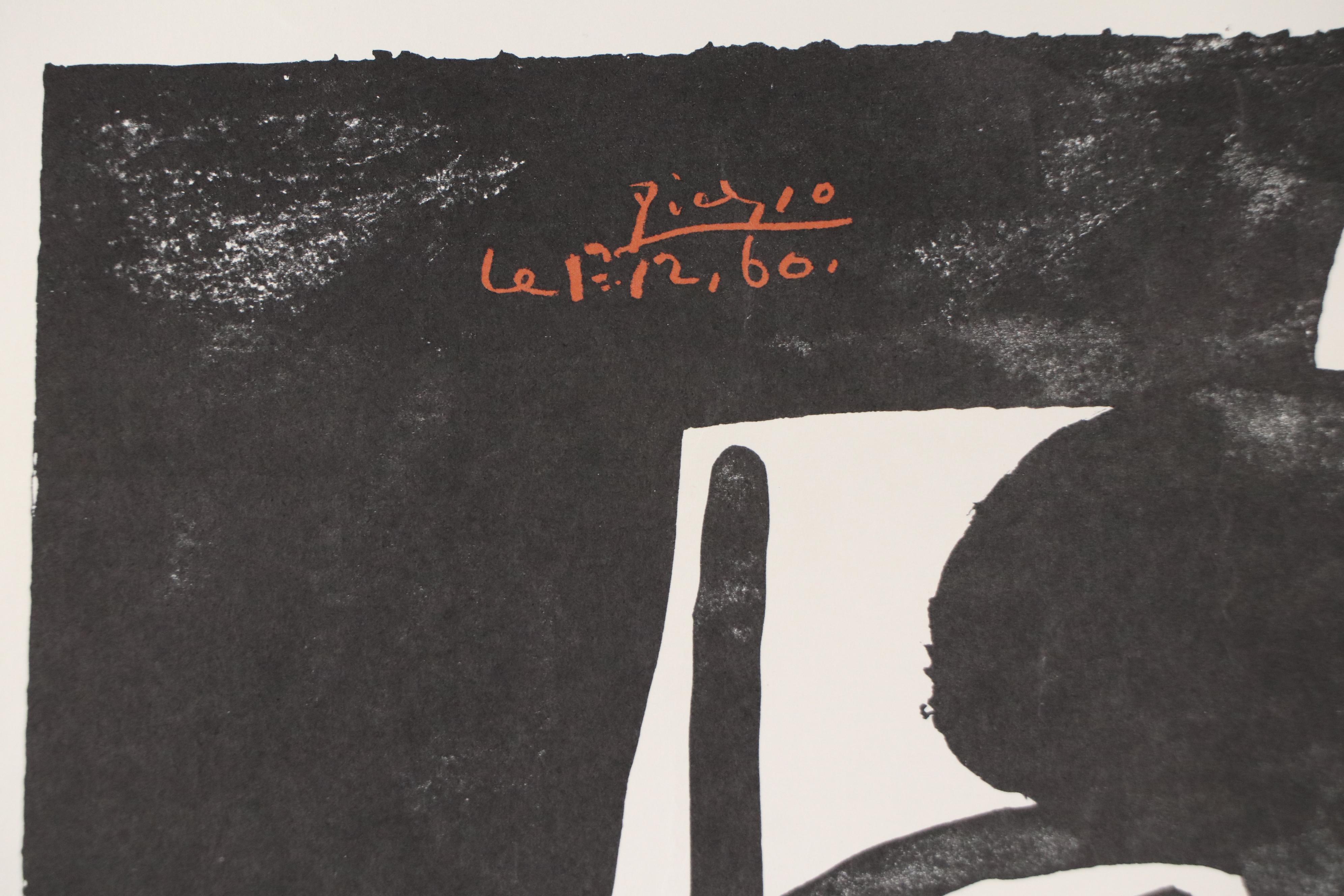 After Pablo Picasso Screenprinted Halftone Poster "The Kiss"