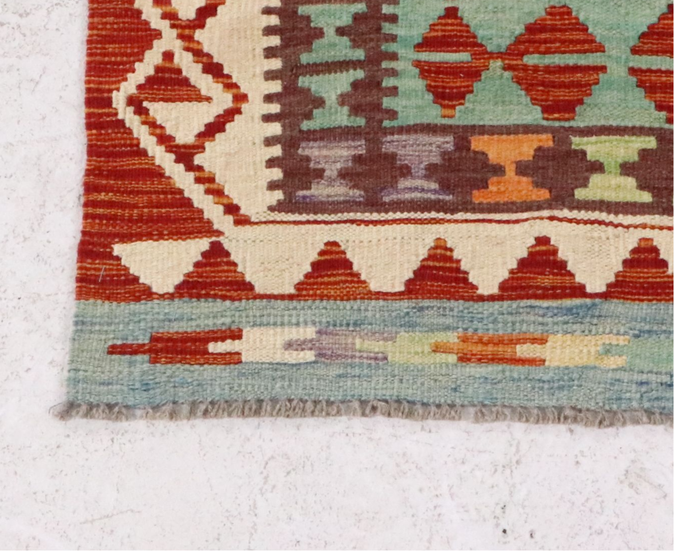 2'10 x 9'8 Handwoven Pakistani Kilim Carpet Runner