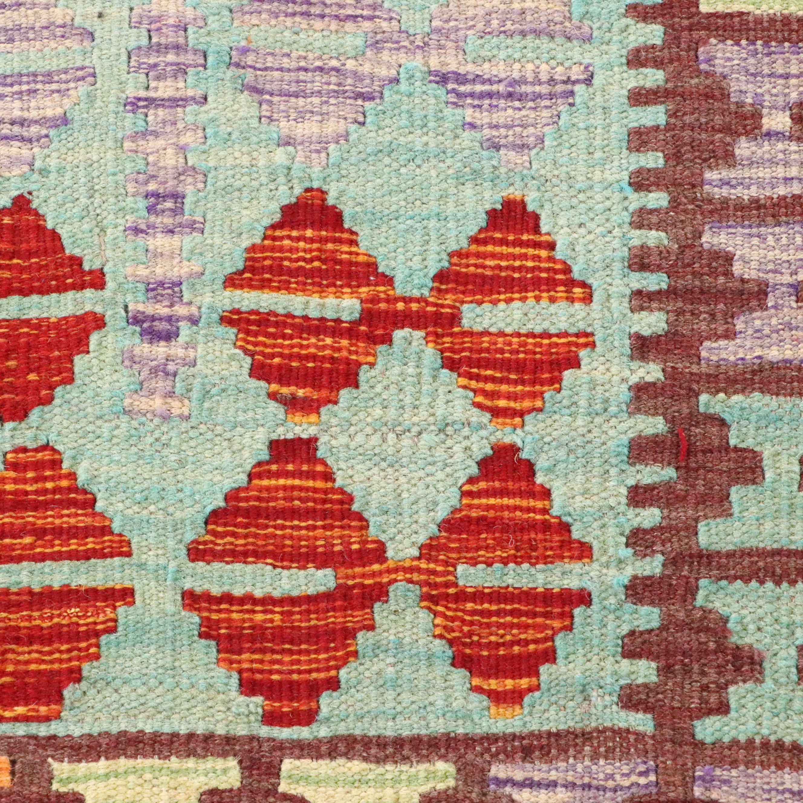 2'10 x 9'8 Handwoven Pakistani Kilim Carpet Runner