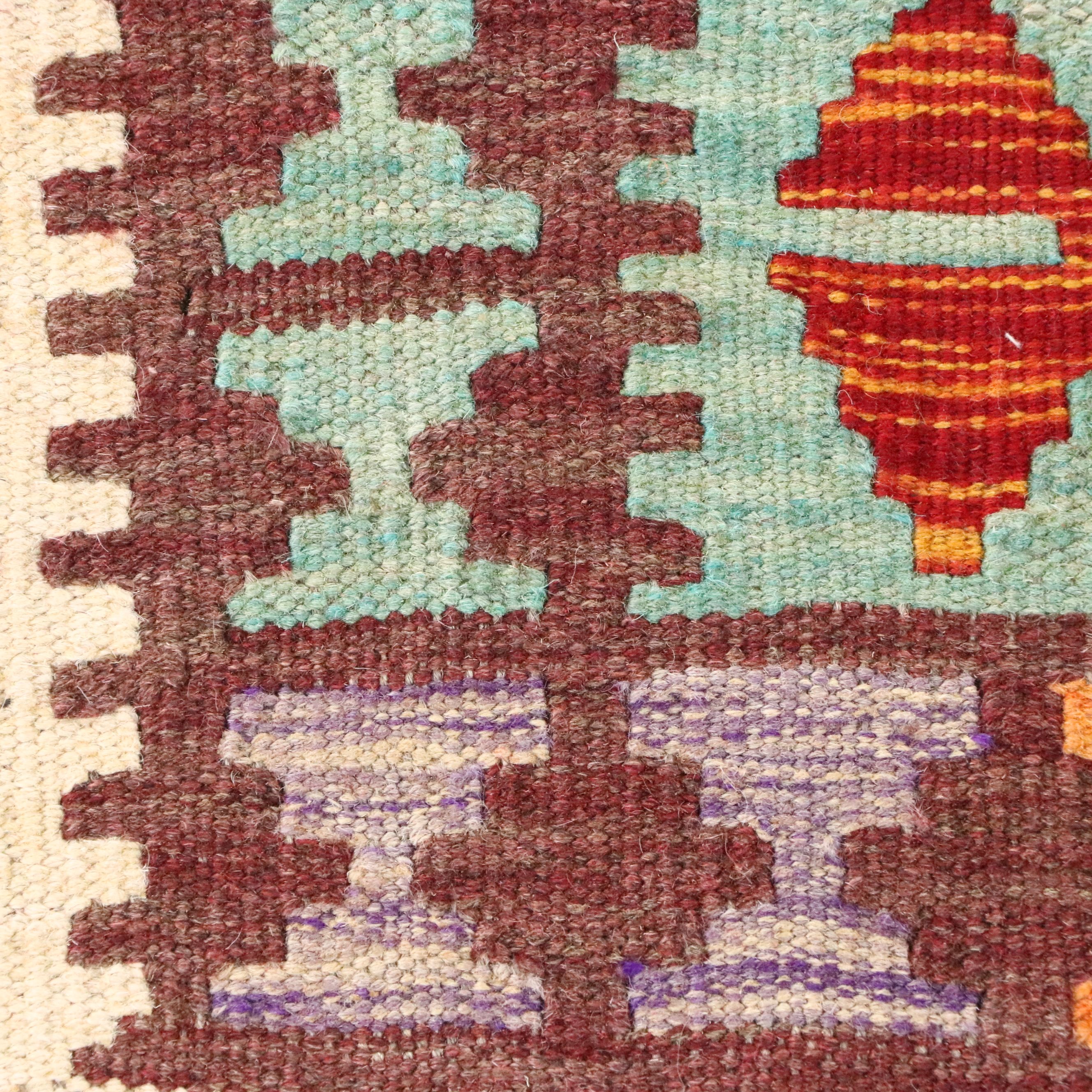 2'10 x 9'8 Handwoven Pakistani Kilim Carpet Runner