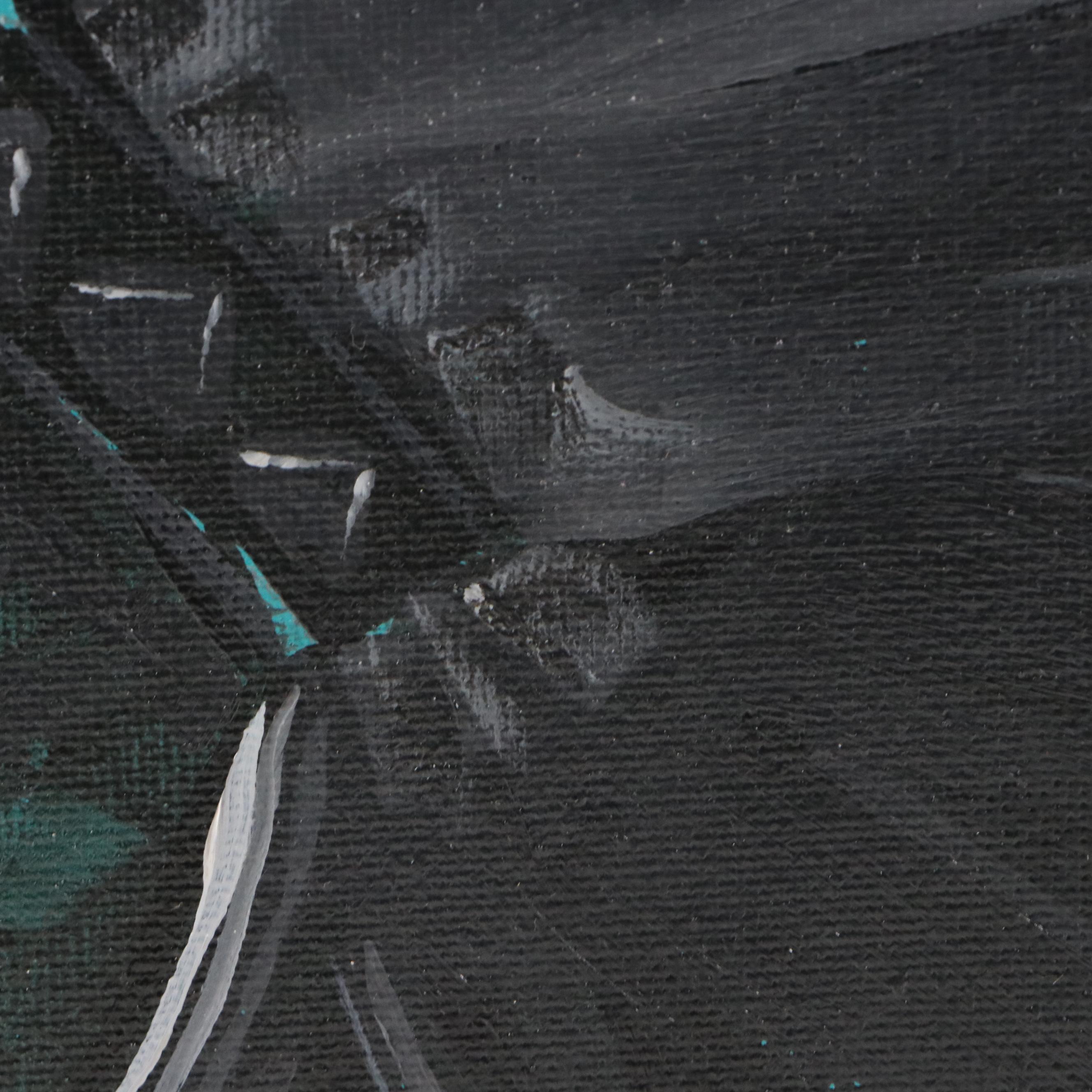 Joshua Ramsey Acrylic Painting of Indigenous American in Headdress, 2025