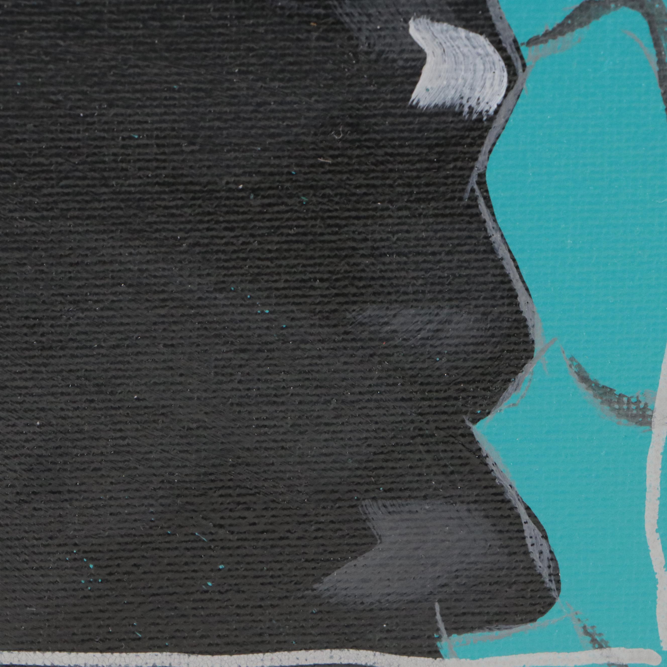 Joshua Ramsey Acrylic Painting of Indigenous American in Headdress, 2025