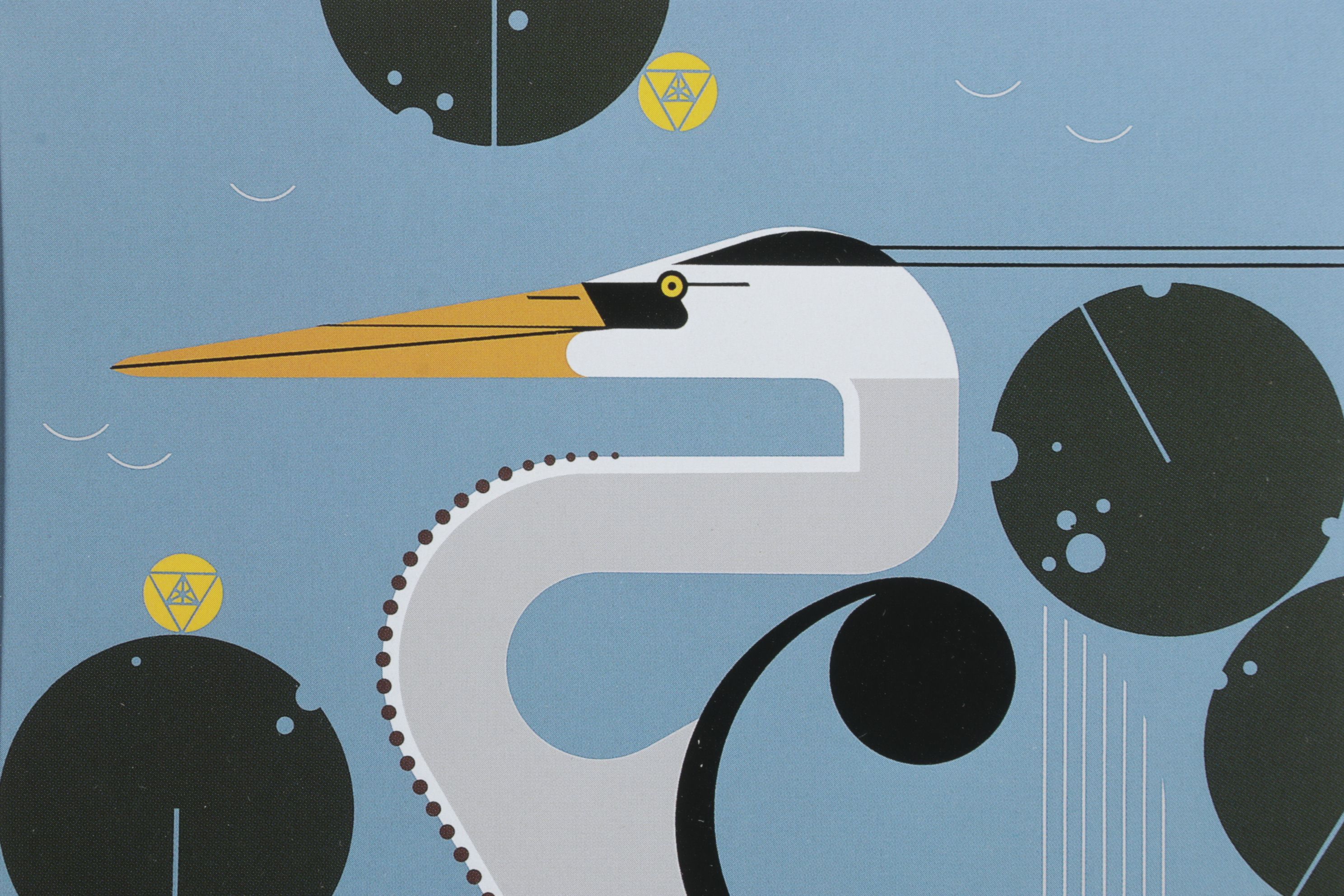 Offset Lithograph After Charley Harper "Herondipity", 1985