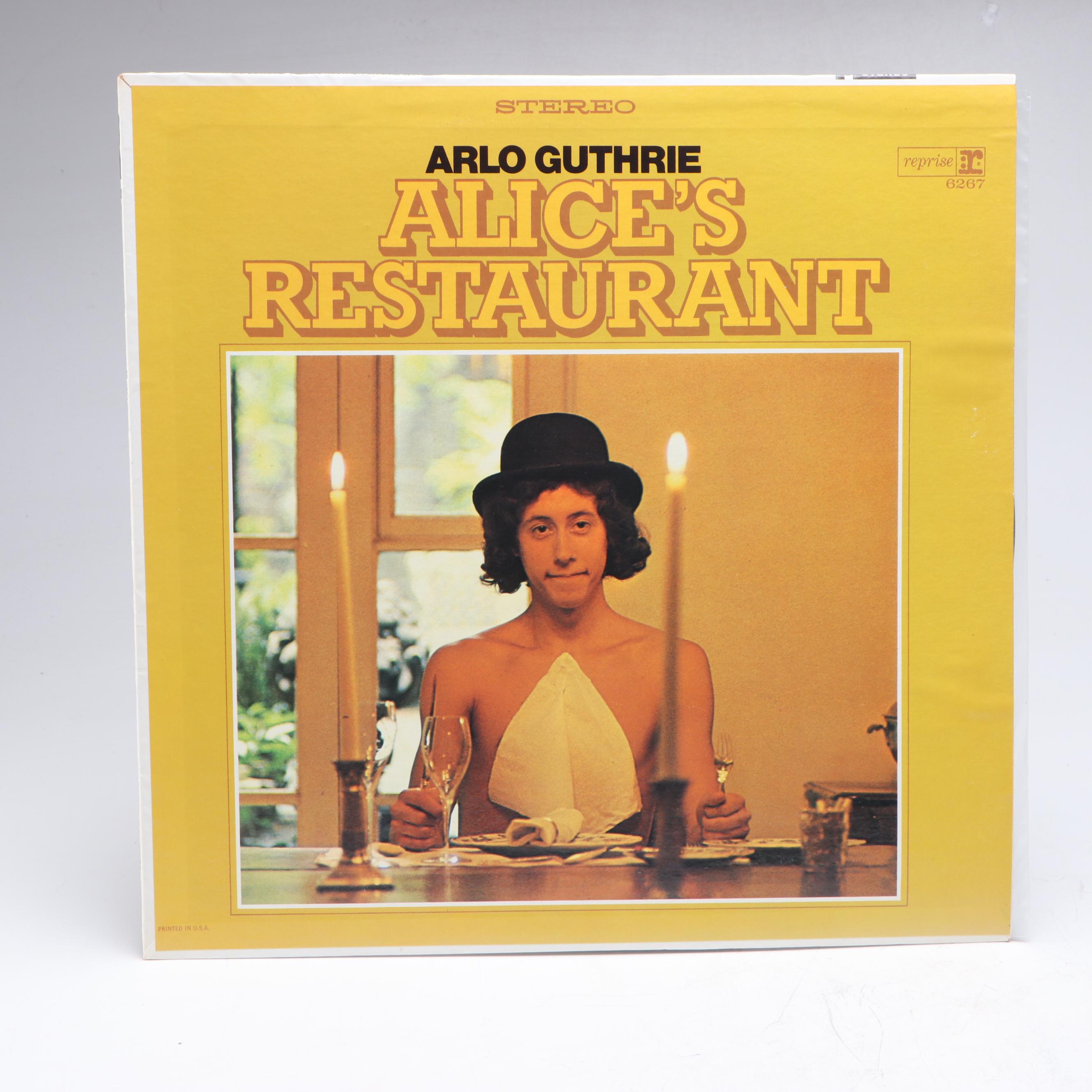 Arlo Guthrie Signed "Alice's Restaurant" Sleeve with Other Vinyl Record