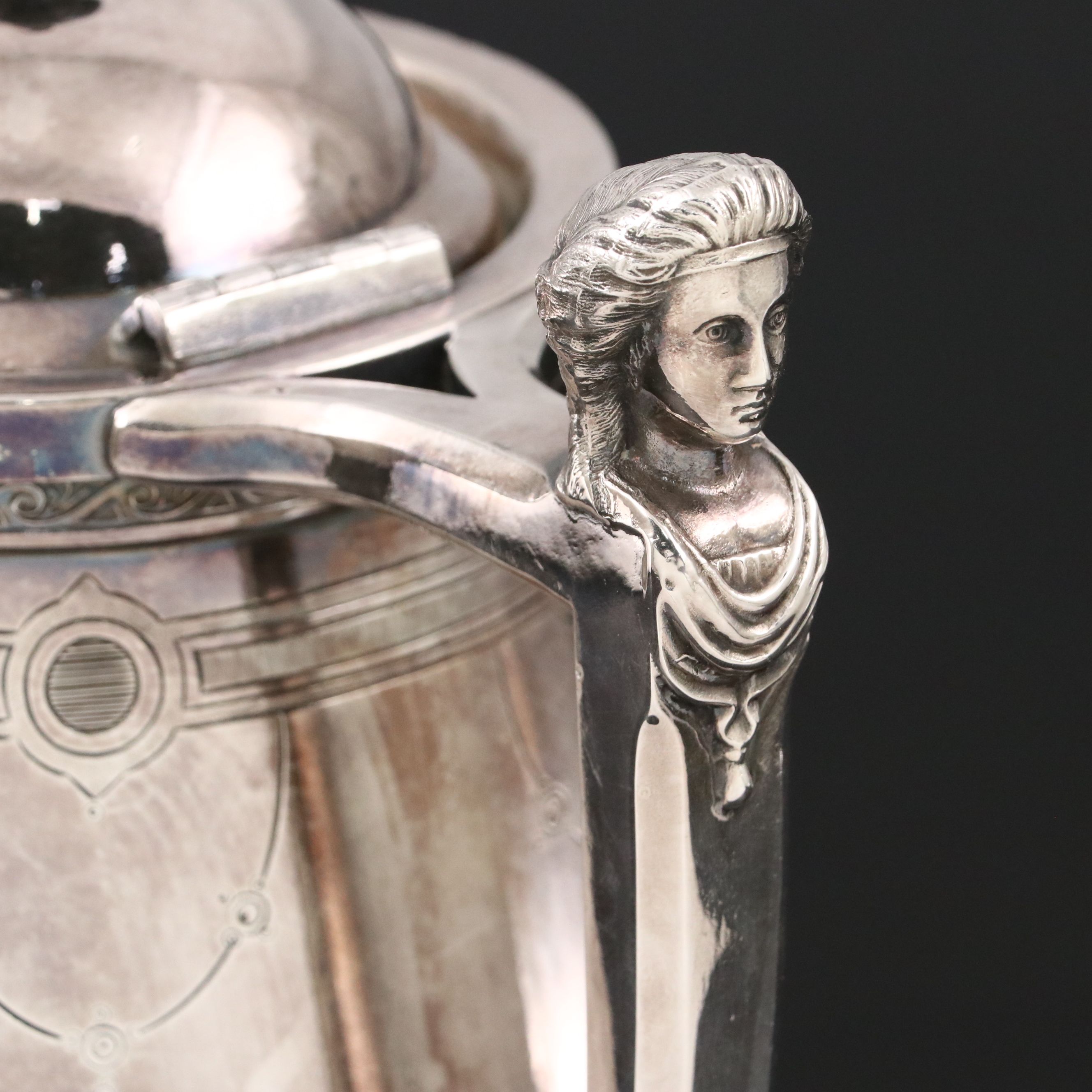 Rogers, Smith & Co. Victorian Silver Plate Pitcher with Handled Bottle Cooler