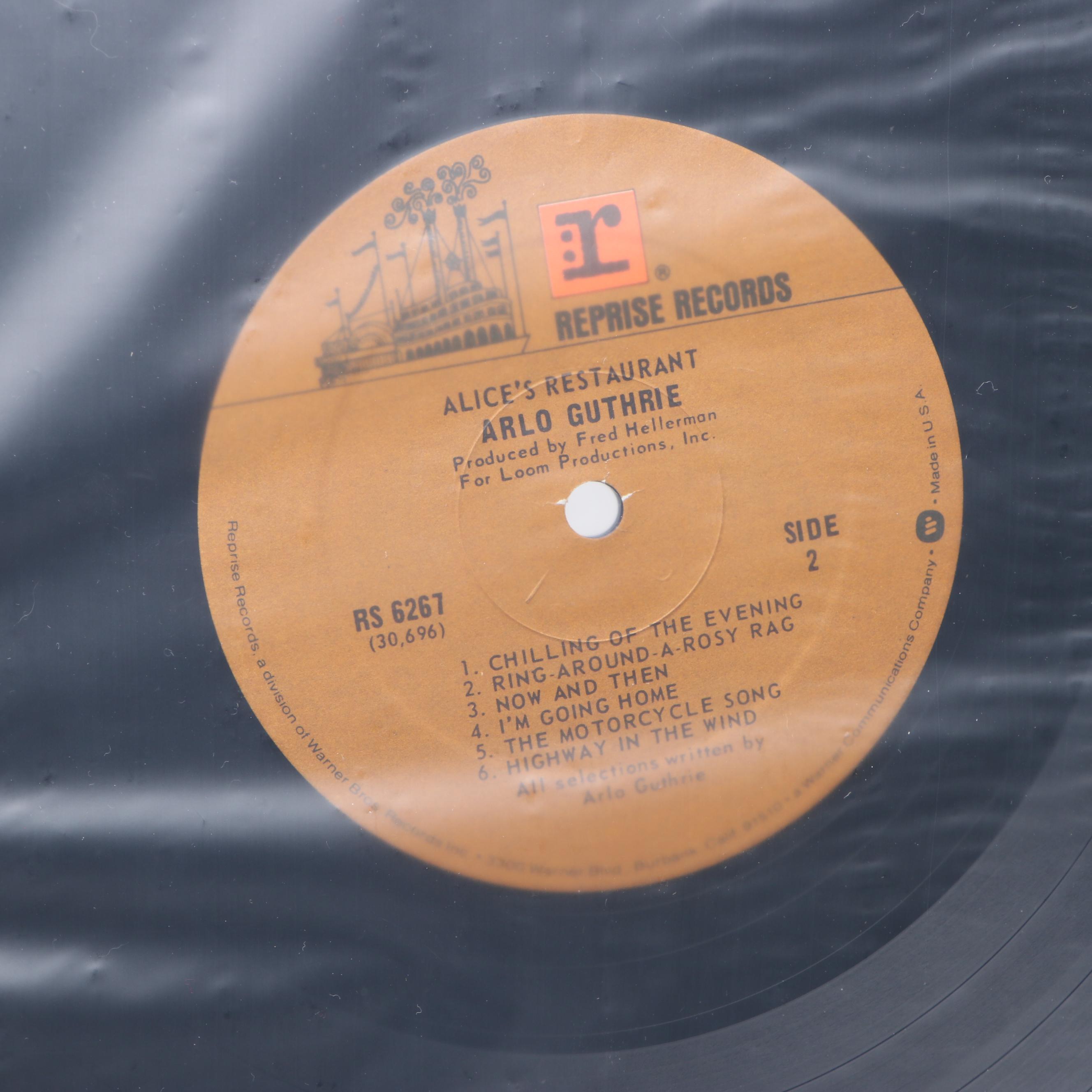 Arlo Guthrie Signed "Alice's Restaurant" Sleeve with Other Vinyl Record