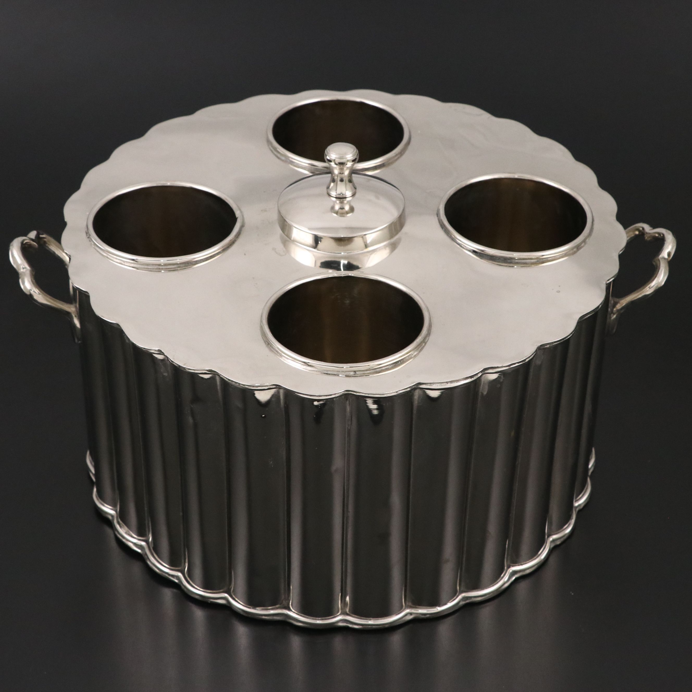 Rogers, Smith & Co. Victorian Silver Plate Pitcher with Handled Bottle Cooler