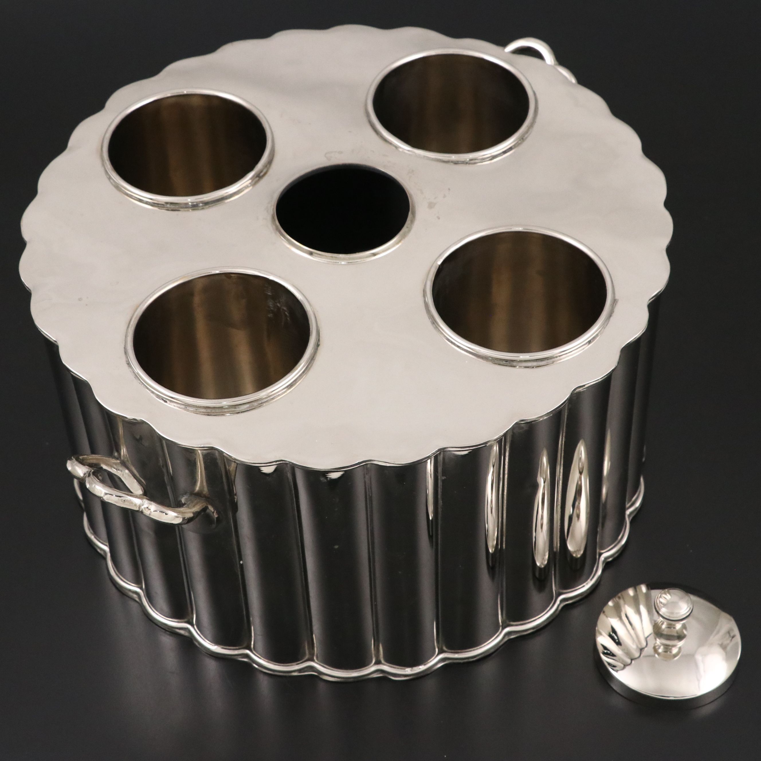 Rogers, Smith & Co. Victorian Silver Plate Pitcher with Handled Bottle Cooler