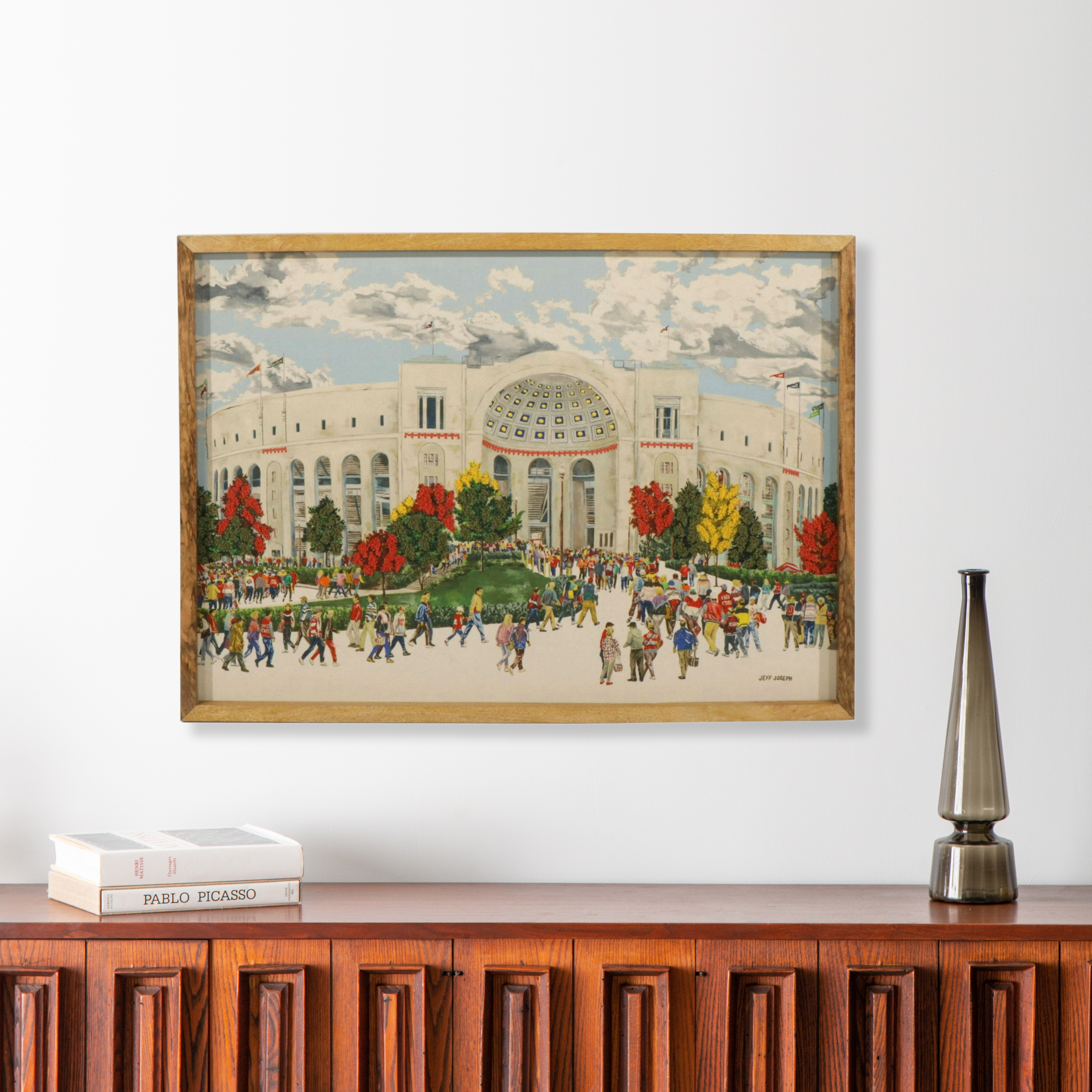Jeff Joseph Textile Art "The Original Ohio Stadium," Early 21st Century