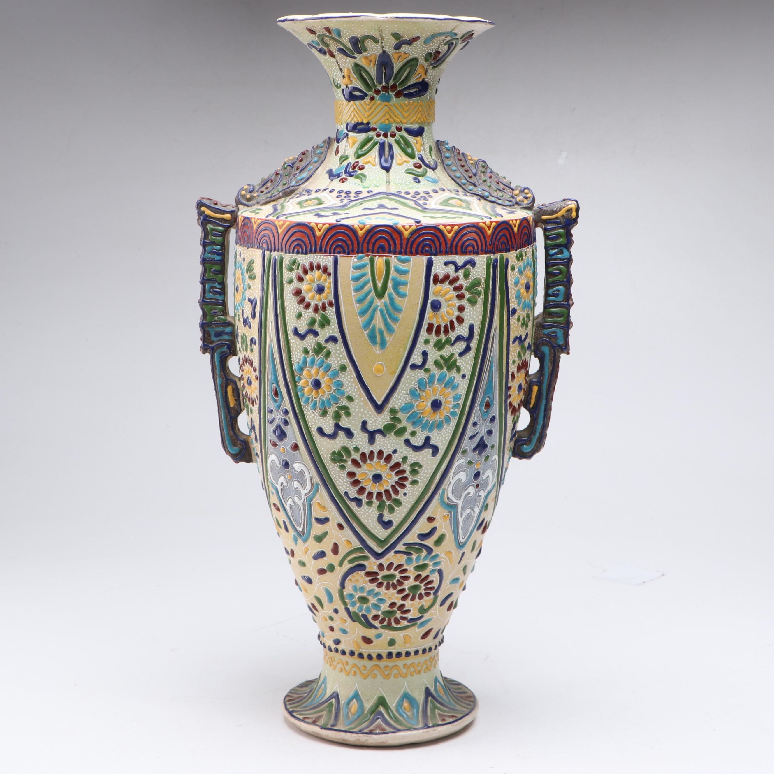 Art Nouveau Style Moriage Accented Vase, Early 20th Century