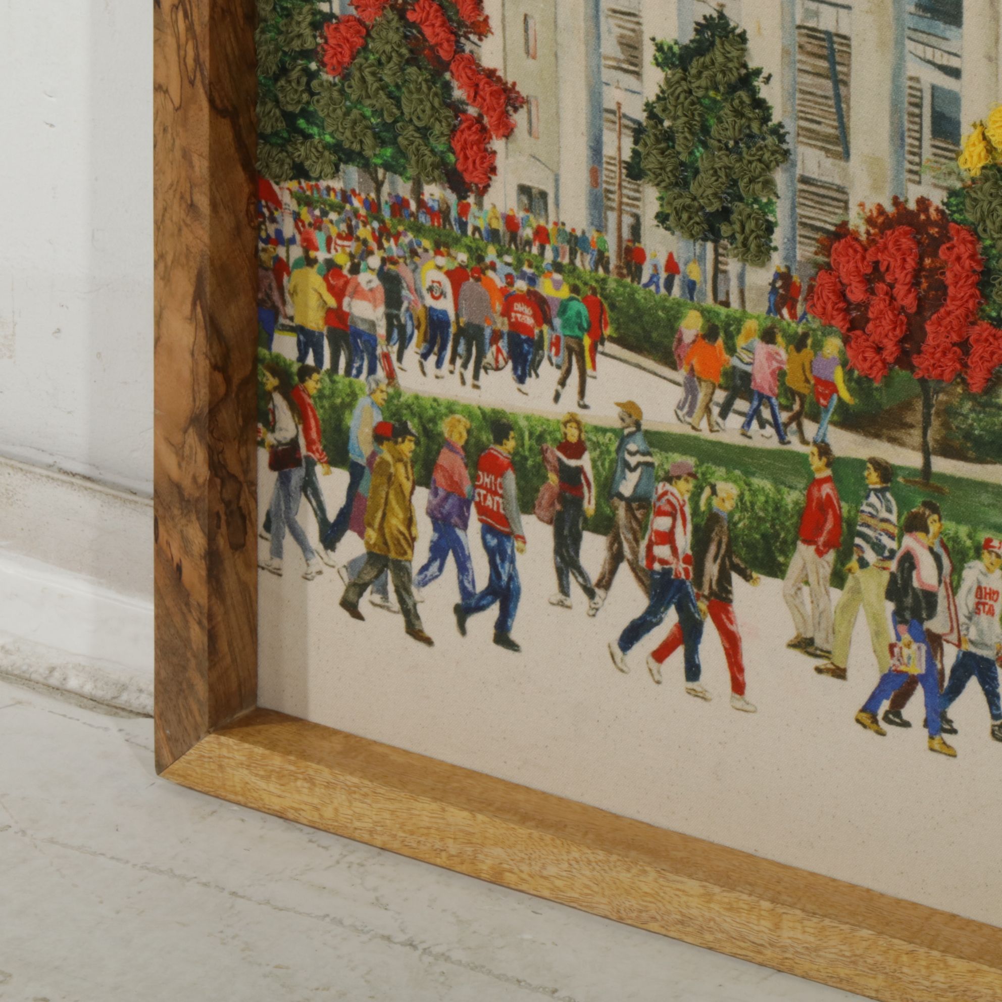 Jeff Joseph Textile Art "The Original Ohio Stadium," Early 21st Century