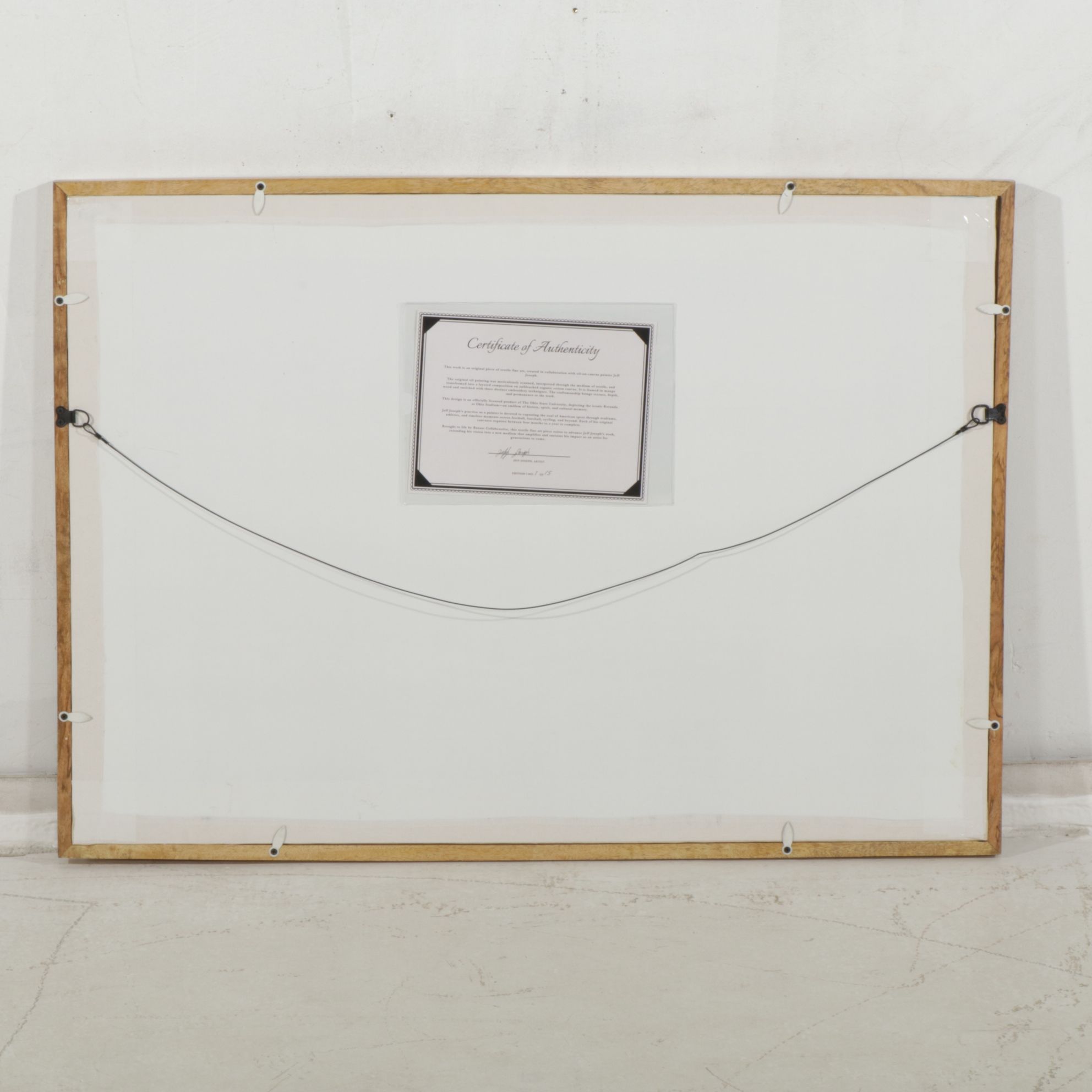 Jeff Joseph Textile Art "The Original Ohio Stadium," Early 21st Century