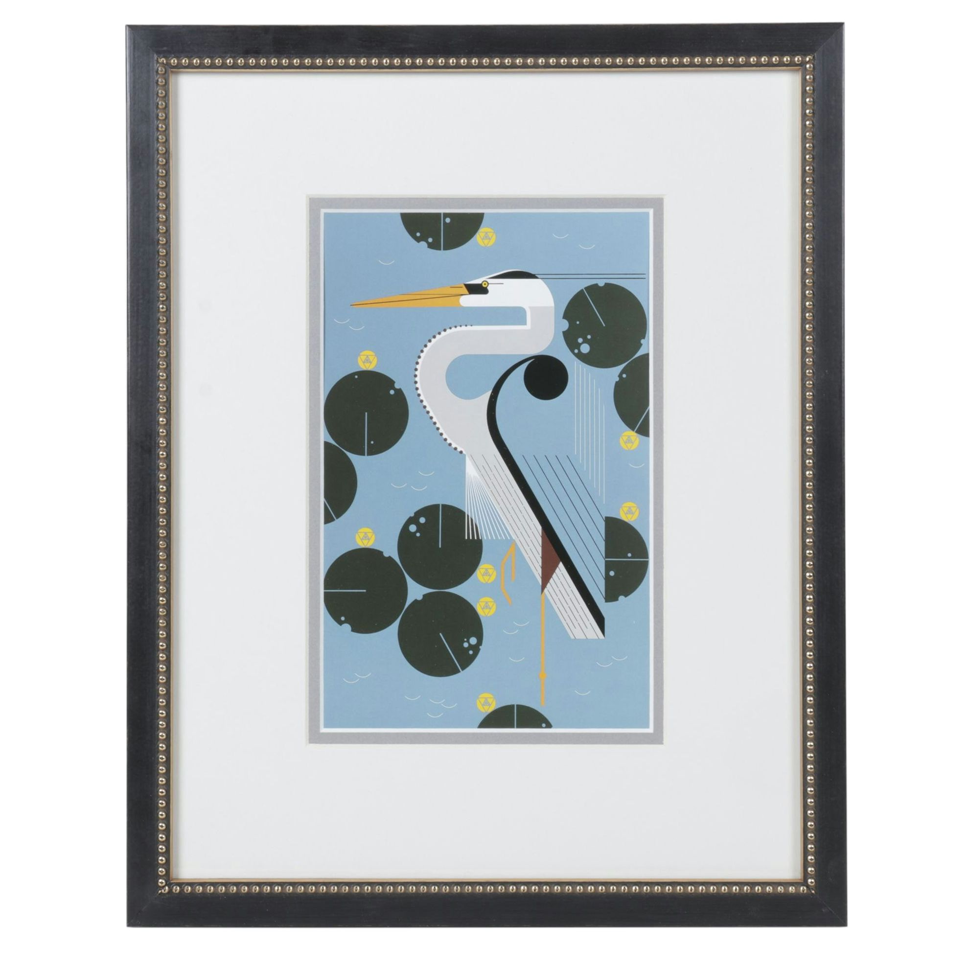 Offset Lithograph After Charley Harper "Herondipity", 1985