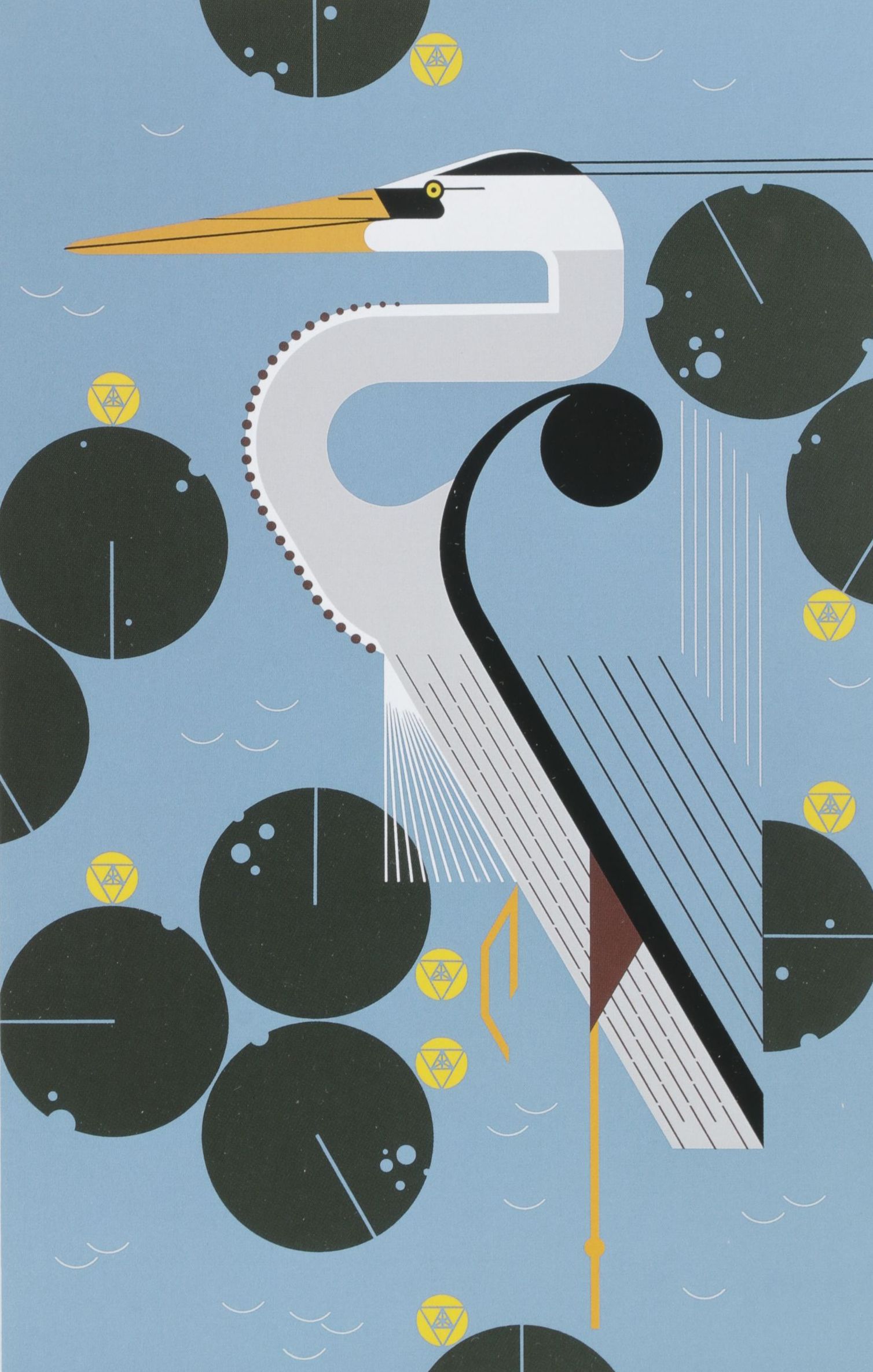 Offset Lithograph After Charley Harper "Herondipity", 1985