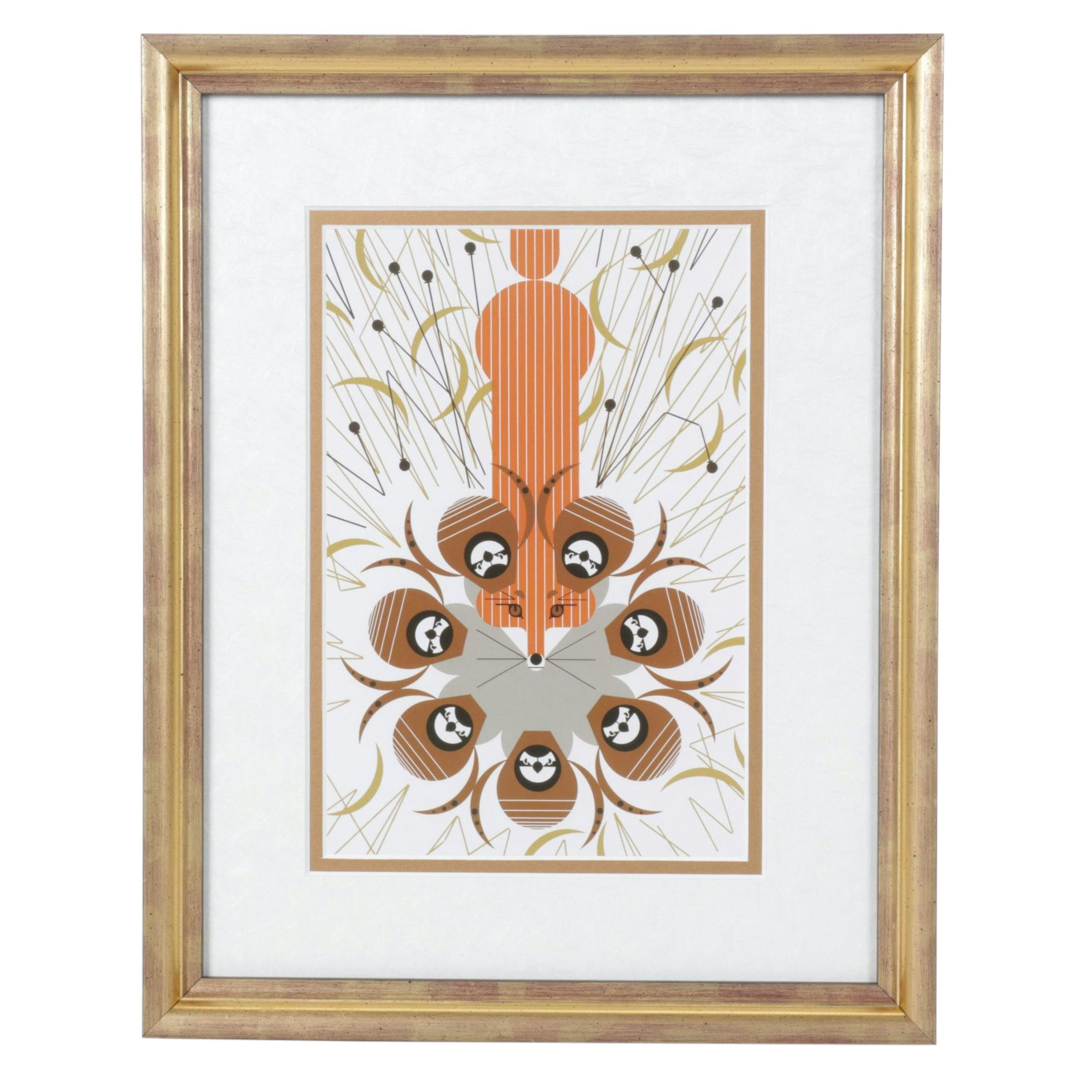 Offset Lithograph After Charley Harper "Quailsafe", 1983