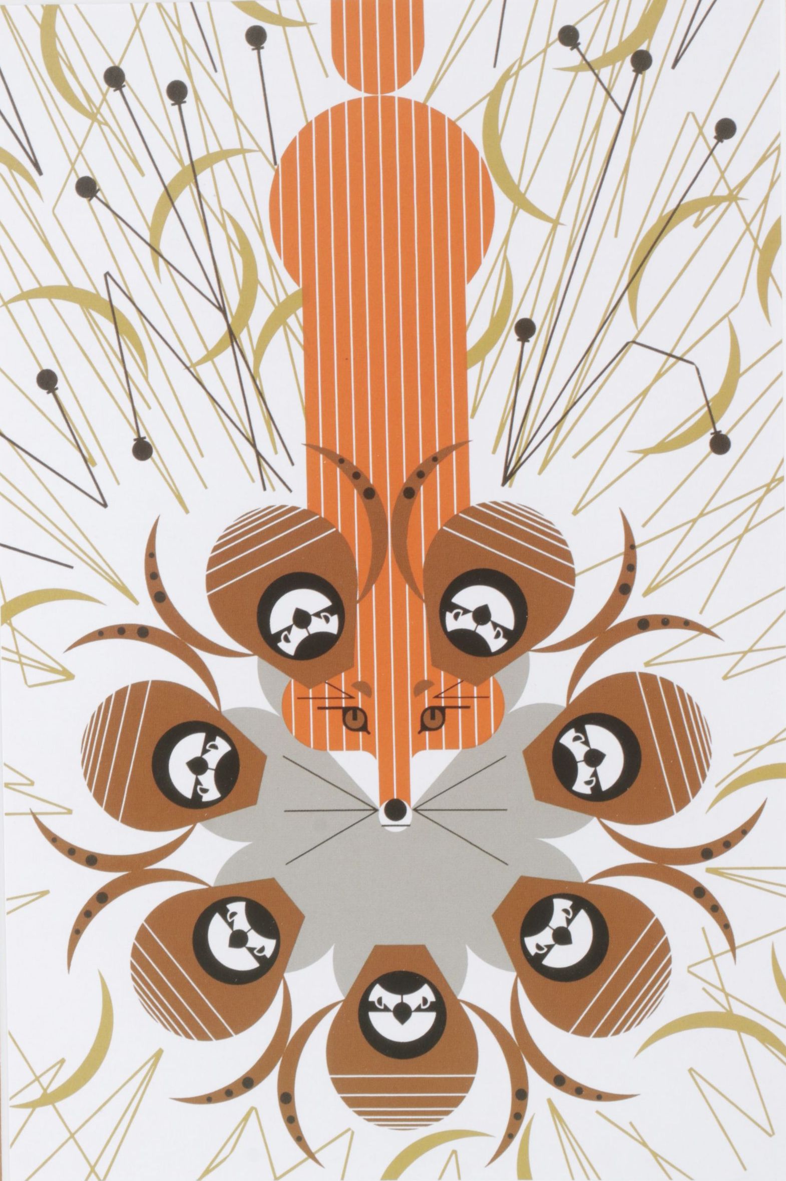 Offset Lithograph After Charley Harper "Quailsafe", 1983