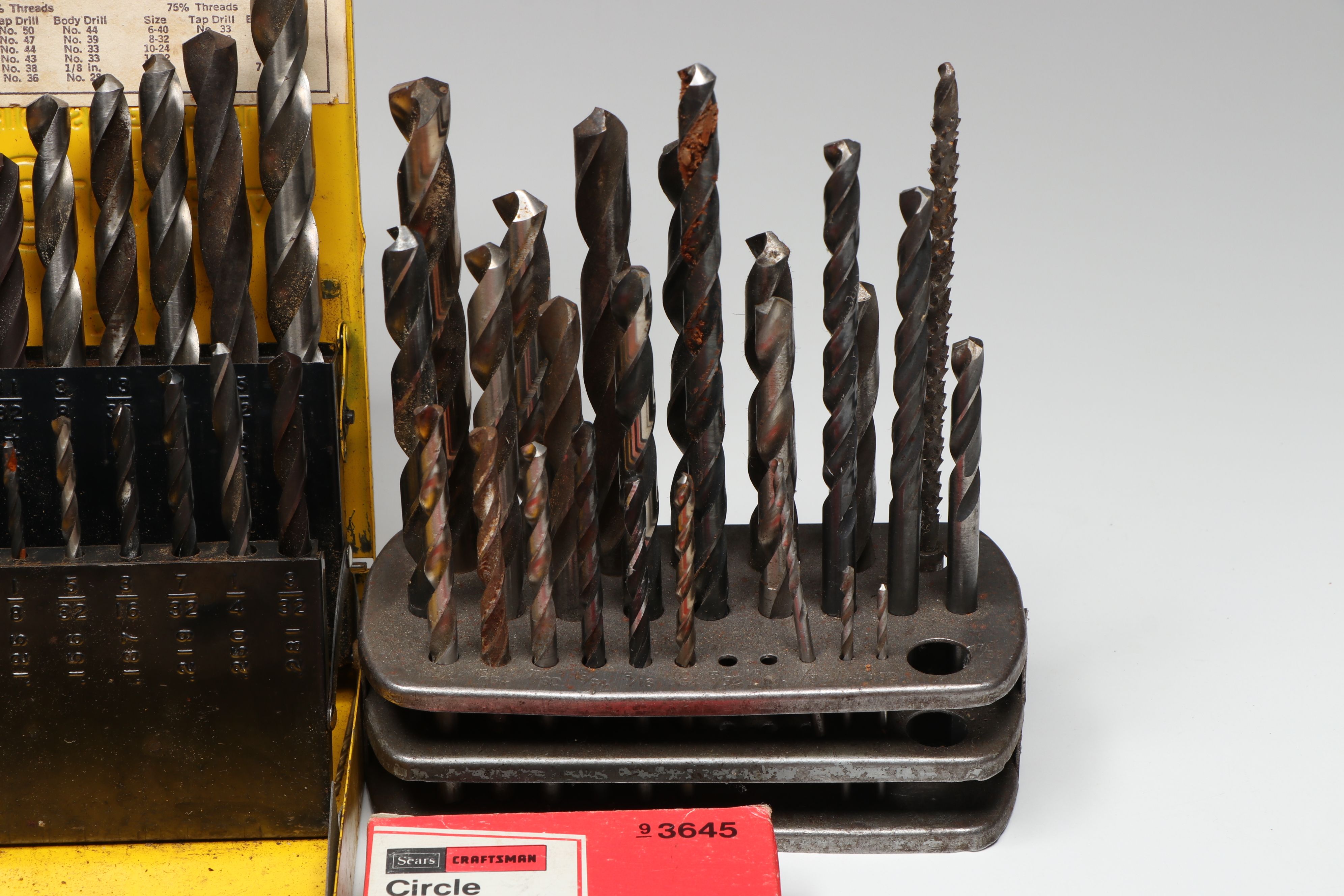 Dayton and Other Drill Bits, and Cases with Eagle and Copper Oil Cans