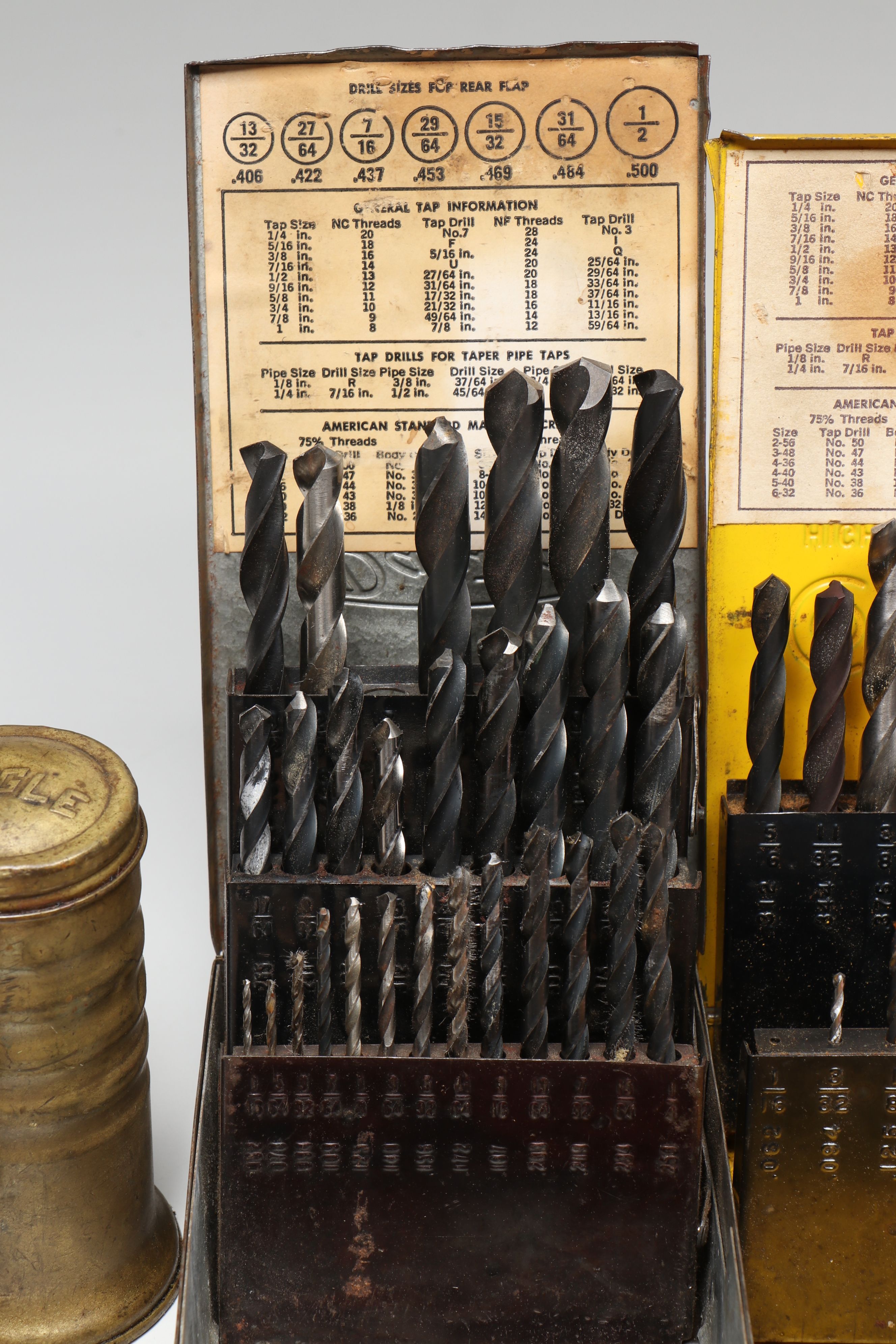 Dayton and Other Drill Bits, and Cases with Eagle and Copper Oil Cans