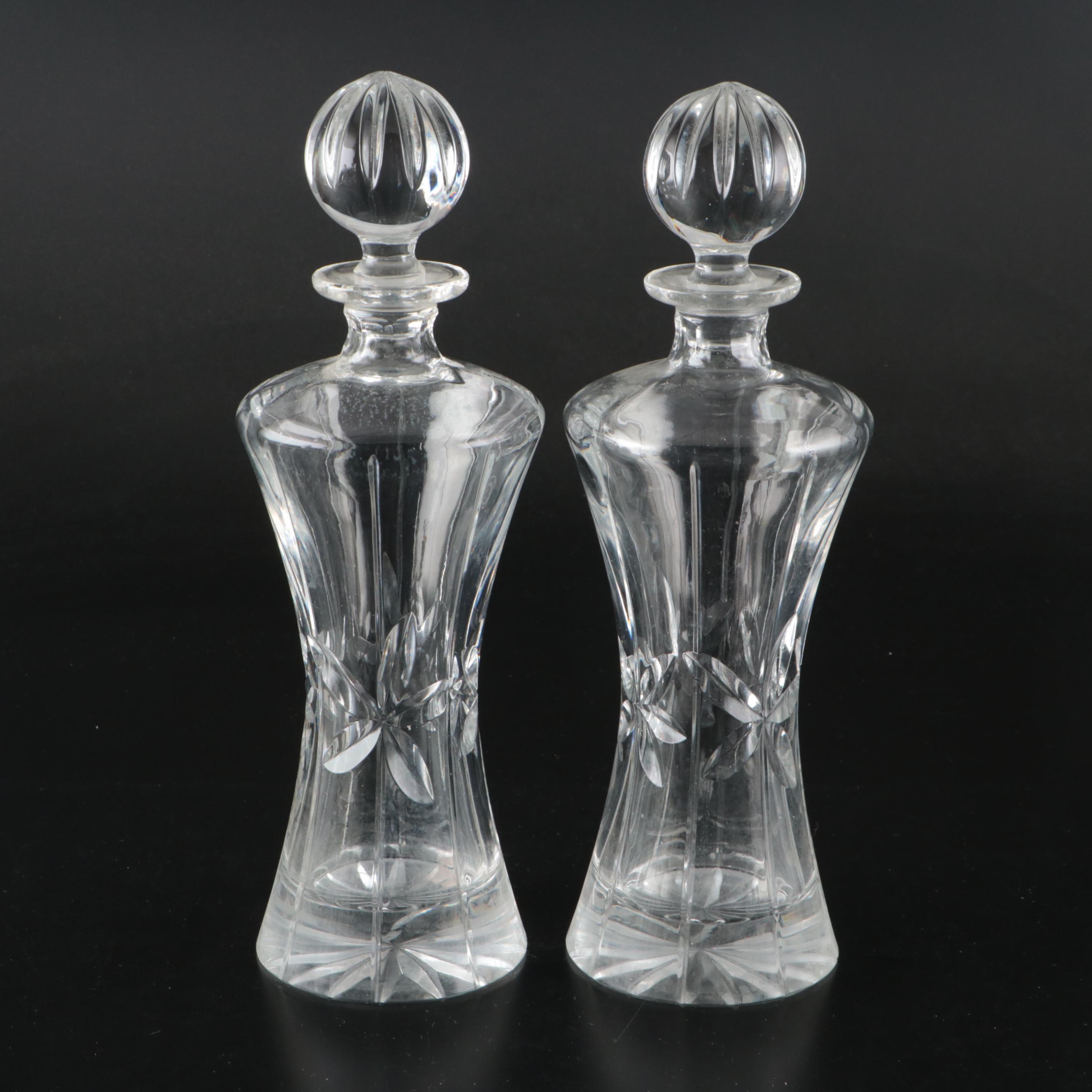Towle Crystal and Other Glass Stoppered Decanters