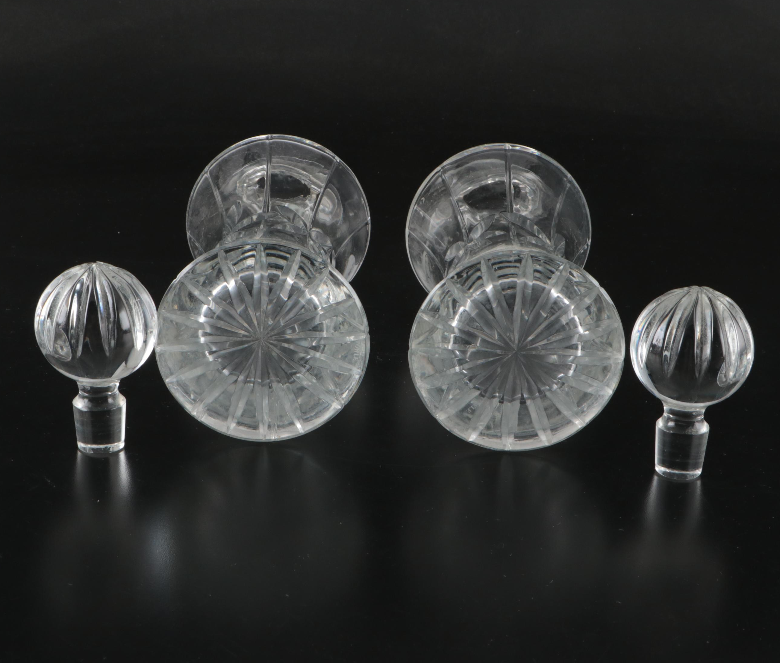 Towle Crystal and Other Glass Stoppered Decanters