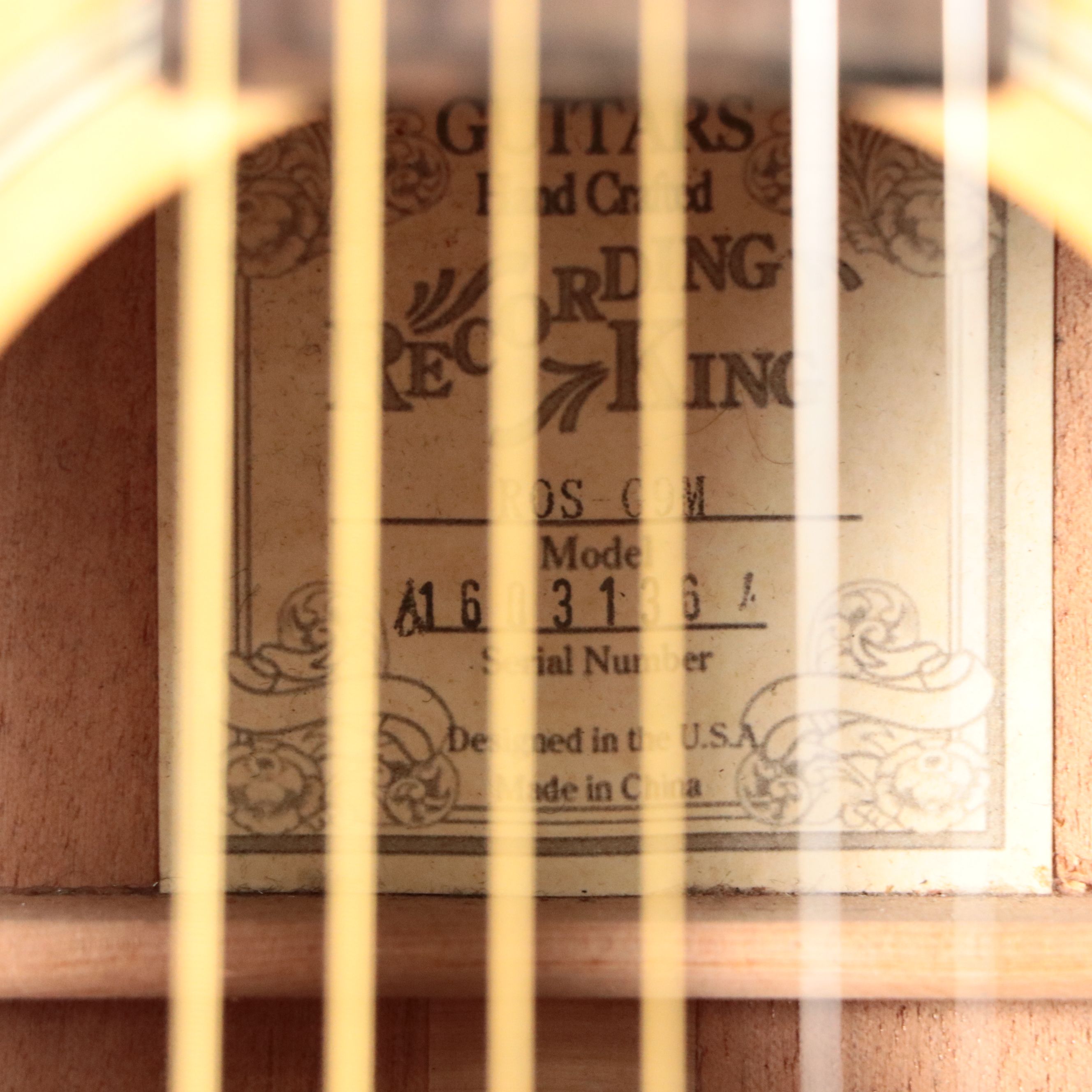 Recording King Spruce Top and Mahogany Acoustic Guitar