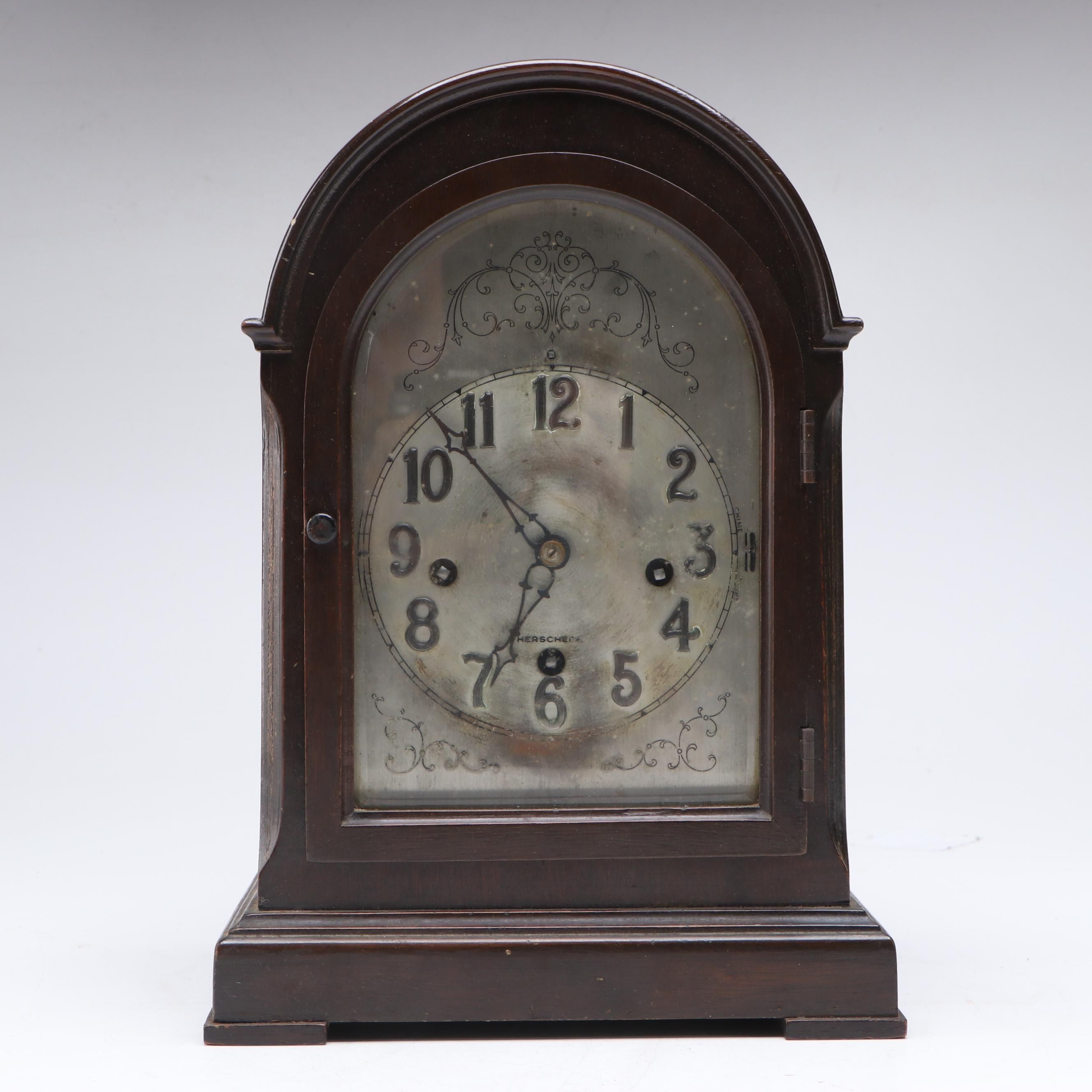 Herschede Hall Wooden Mantel Clock