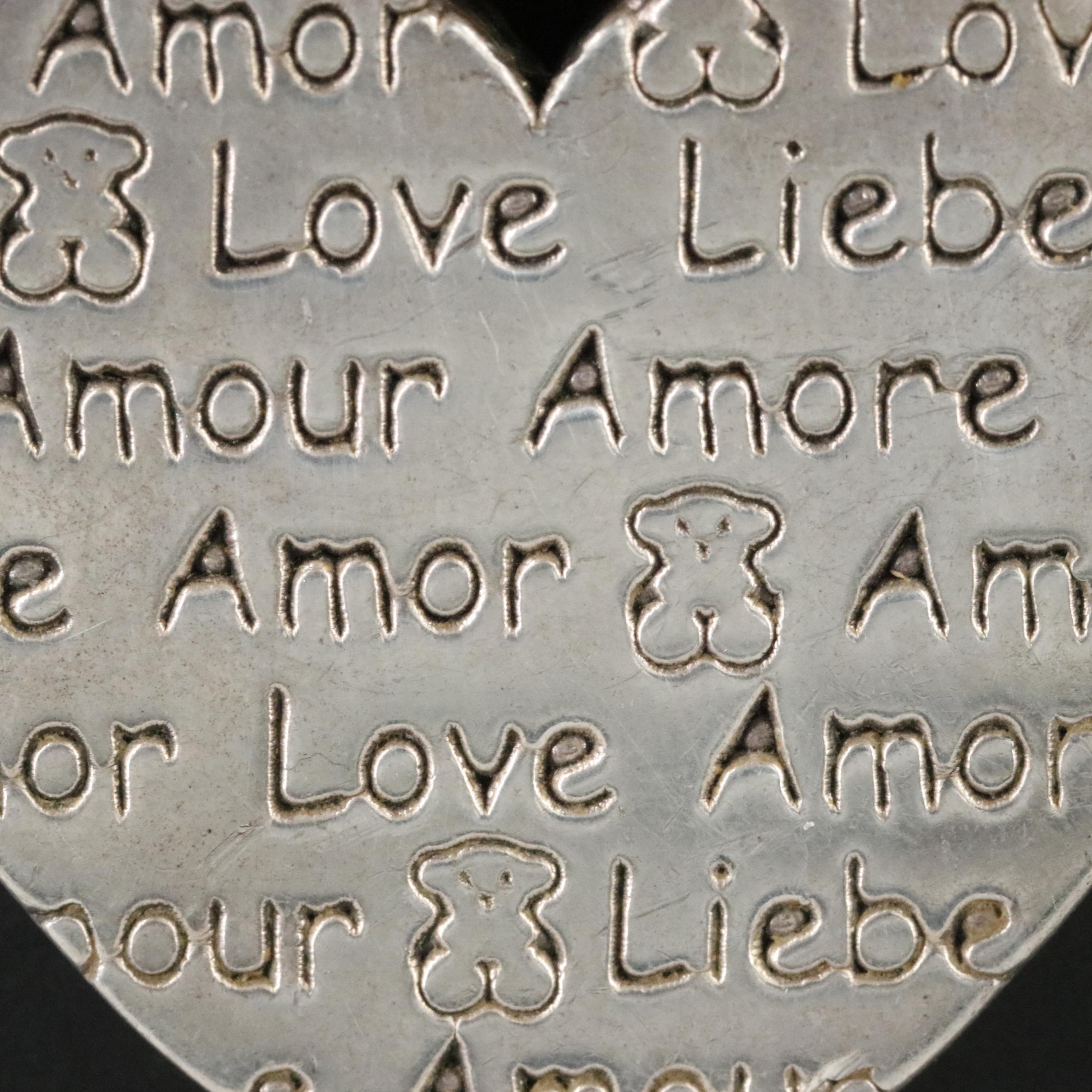 Tous Sterling Love Language Heart Pendant