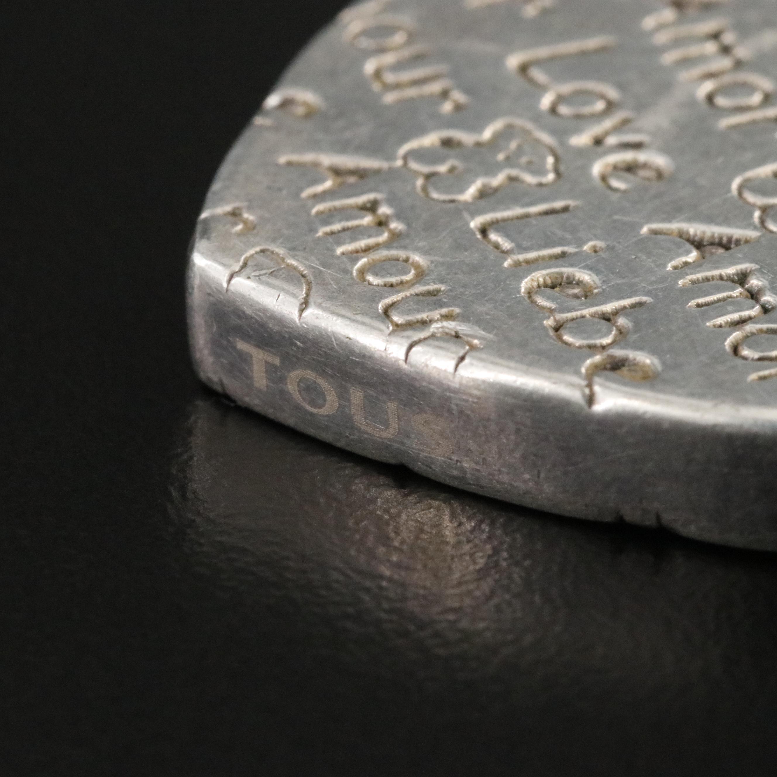 Tous Sterling Love Language Heart Pendant