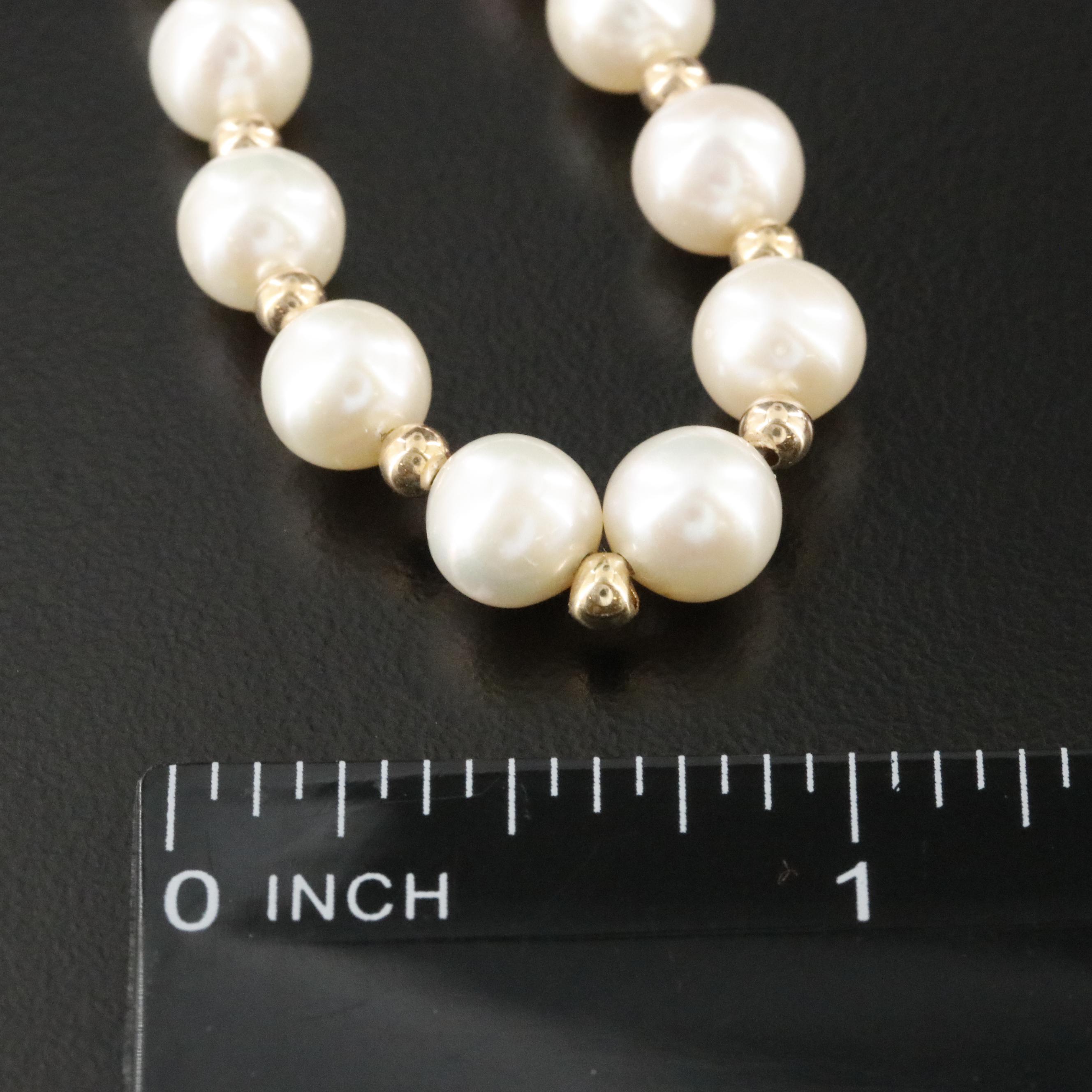 14K Pearl Beaded Necklace