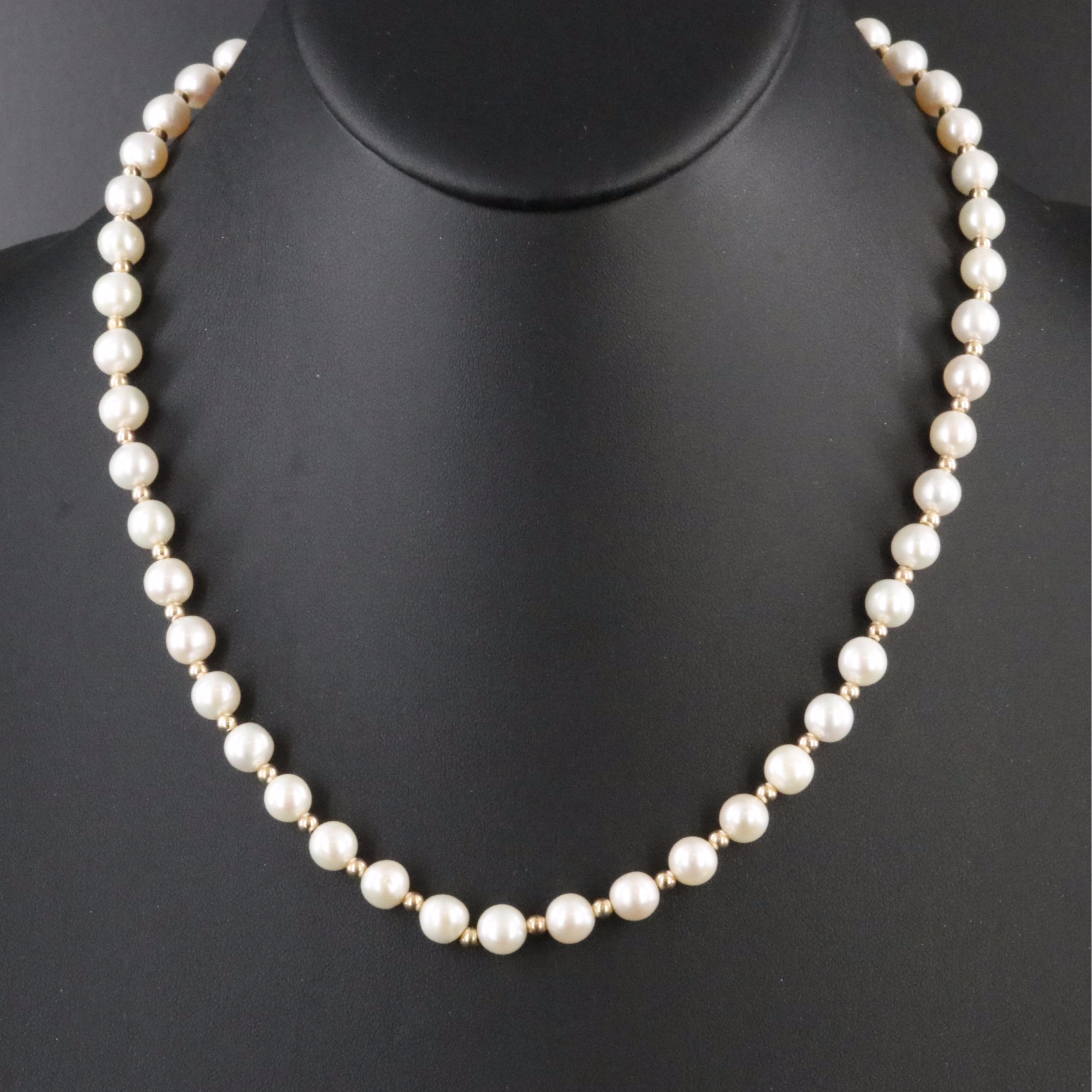 14K Pearl Beaded Necklace
