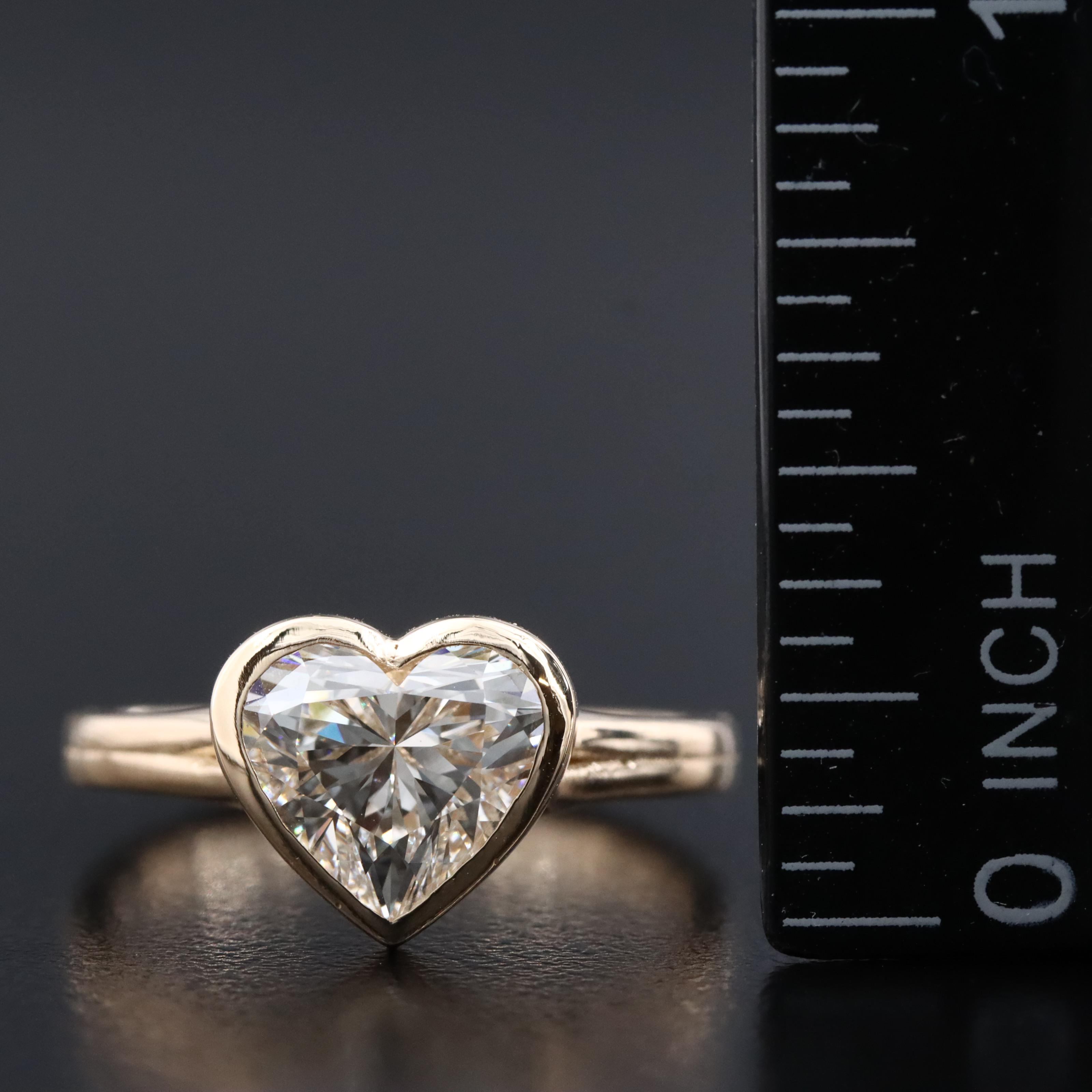 14K 2.06 CT Lab Grown Diamond Solitaire Ring with IGI Report