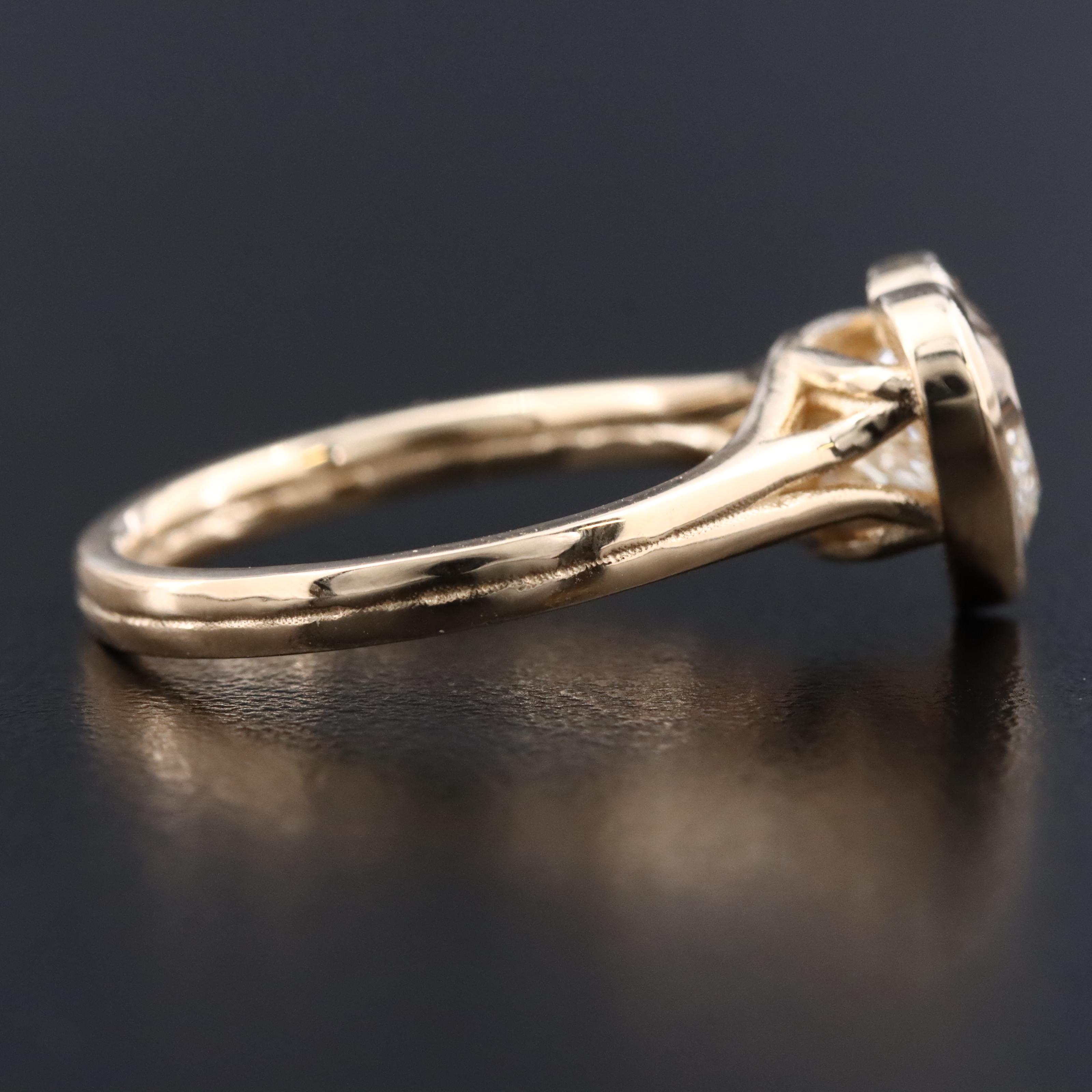 14K 2.06 CT Lab Grown Diamond Solitaire Ring with IGI Report