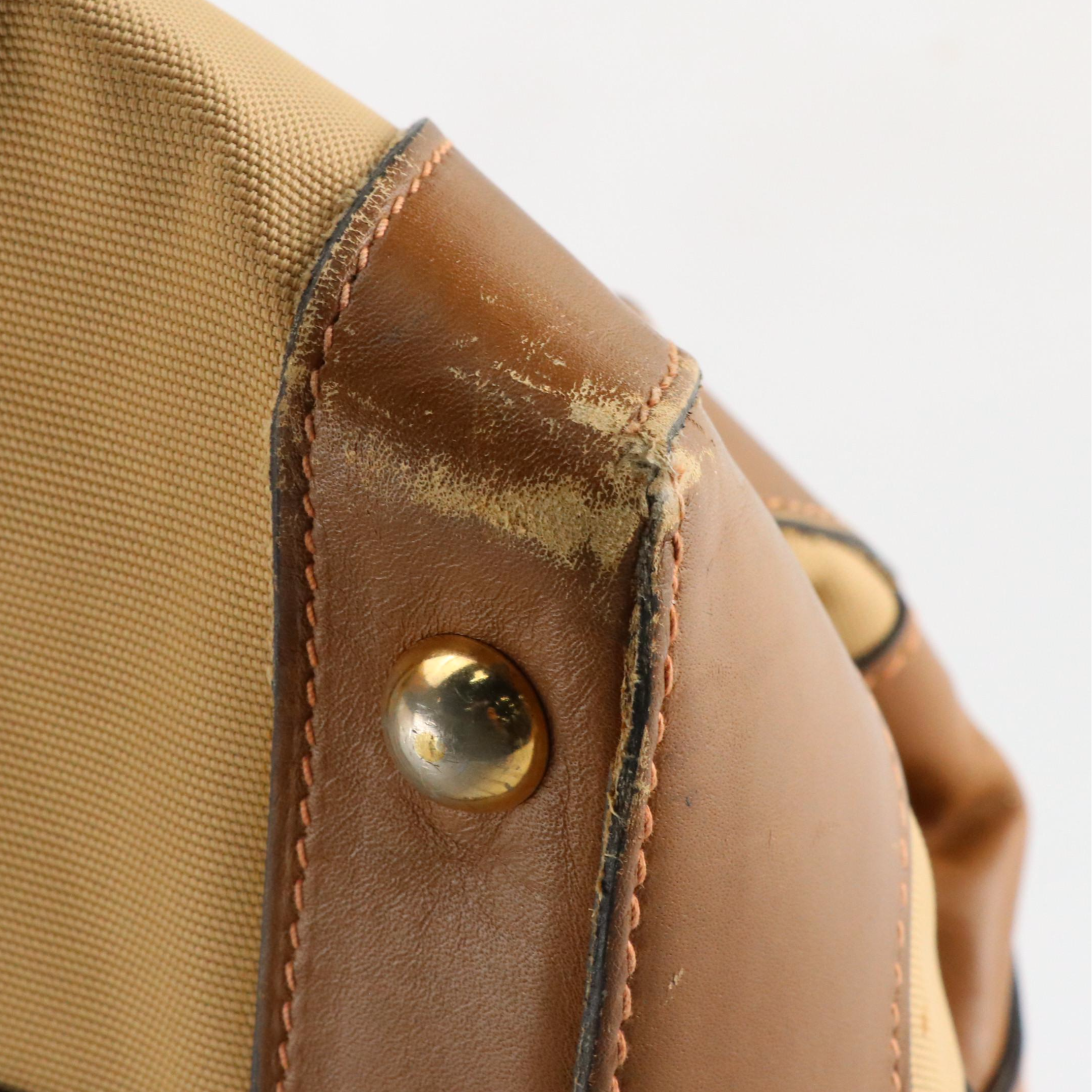 Gucci Web Stripe Boston Bag in Nylon Canvas and Leather, 1970s