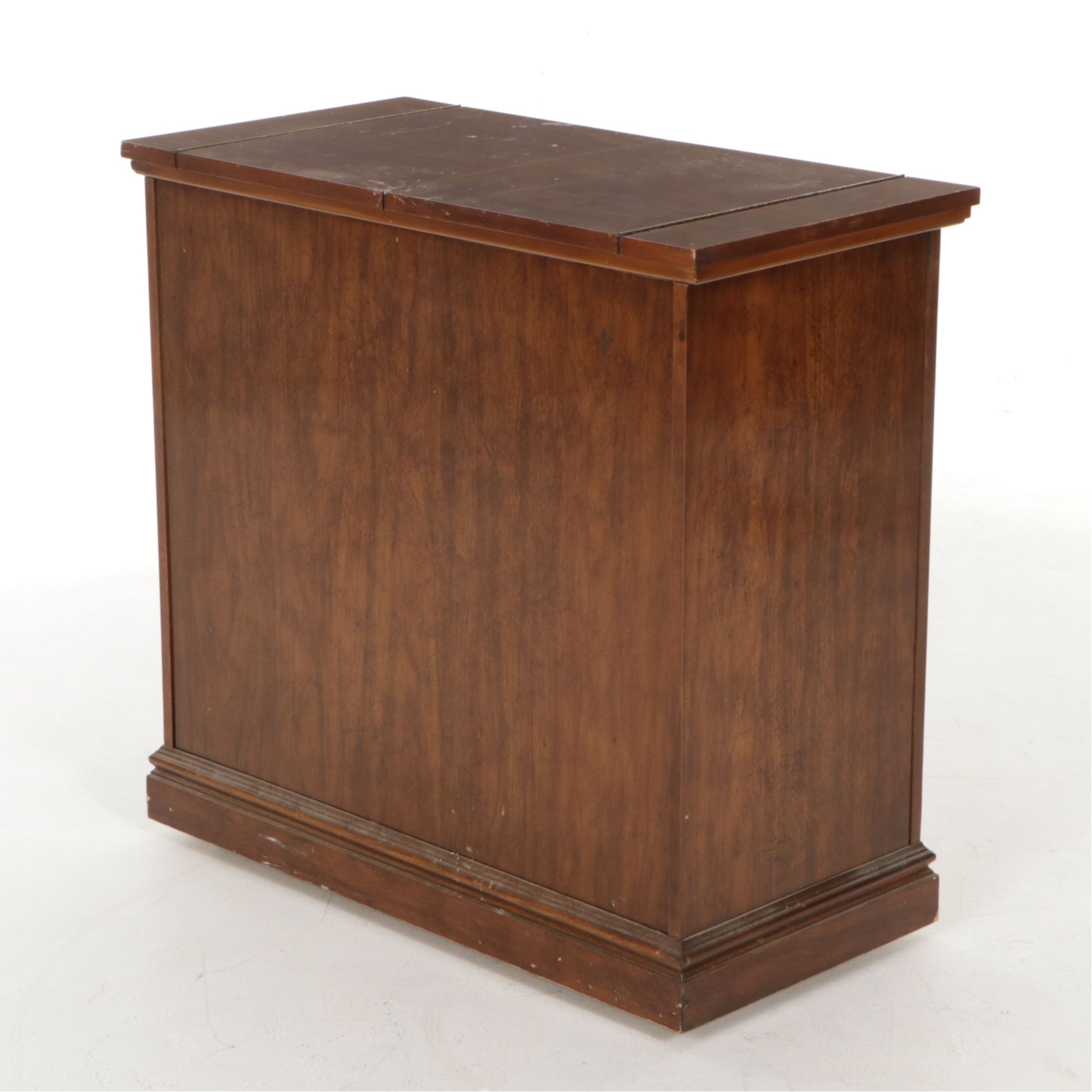 Wood Grain Finished Flip-Top Server, Late 20th Century