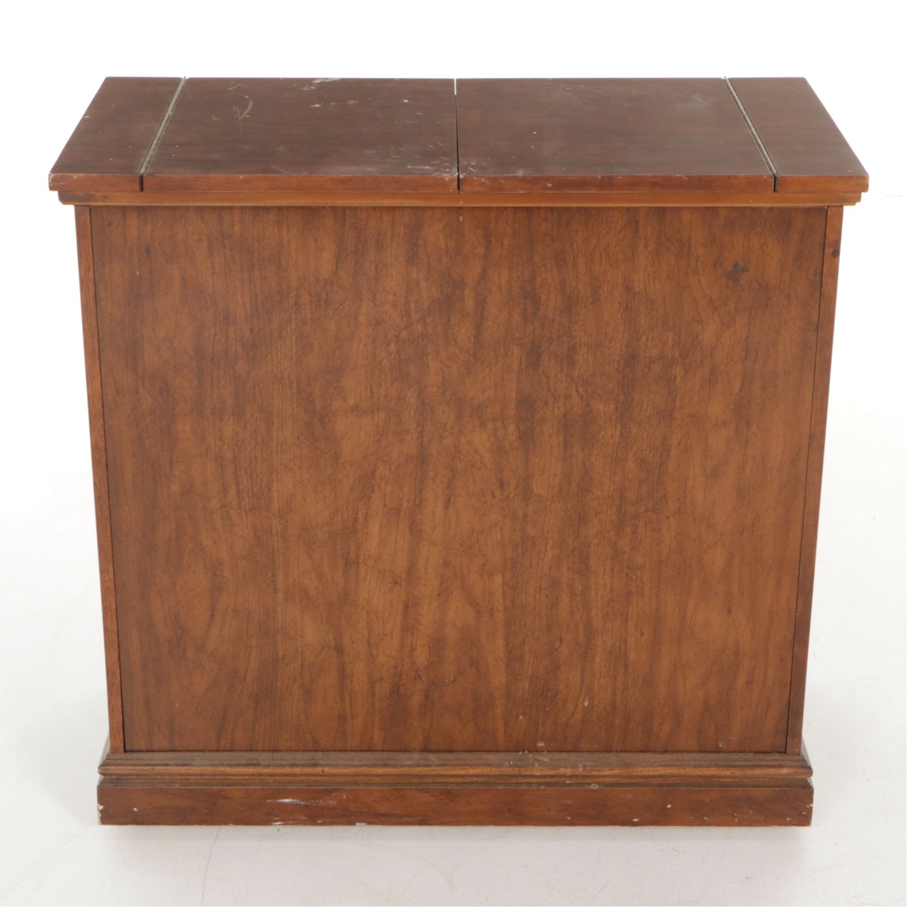 Wood Grain Finished Flip-Top Server, Late 20th Century