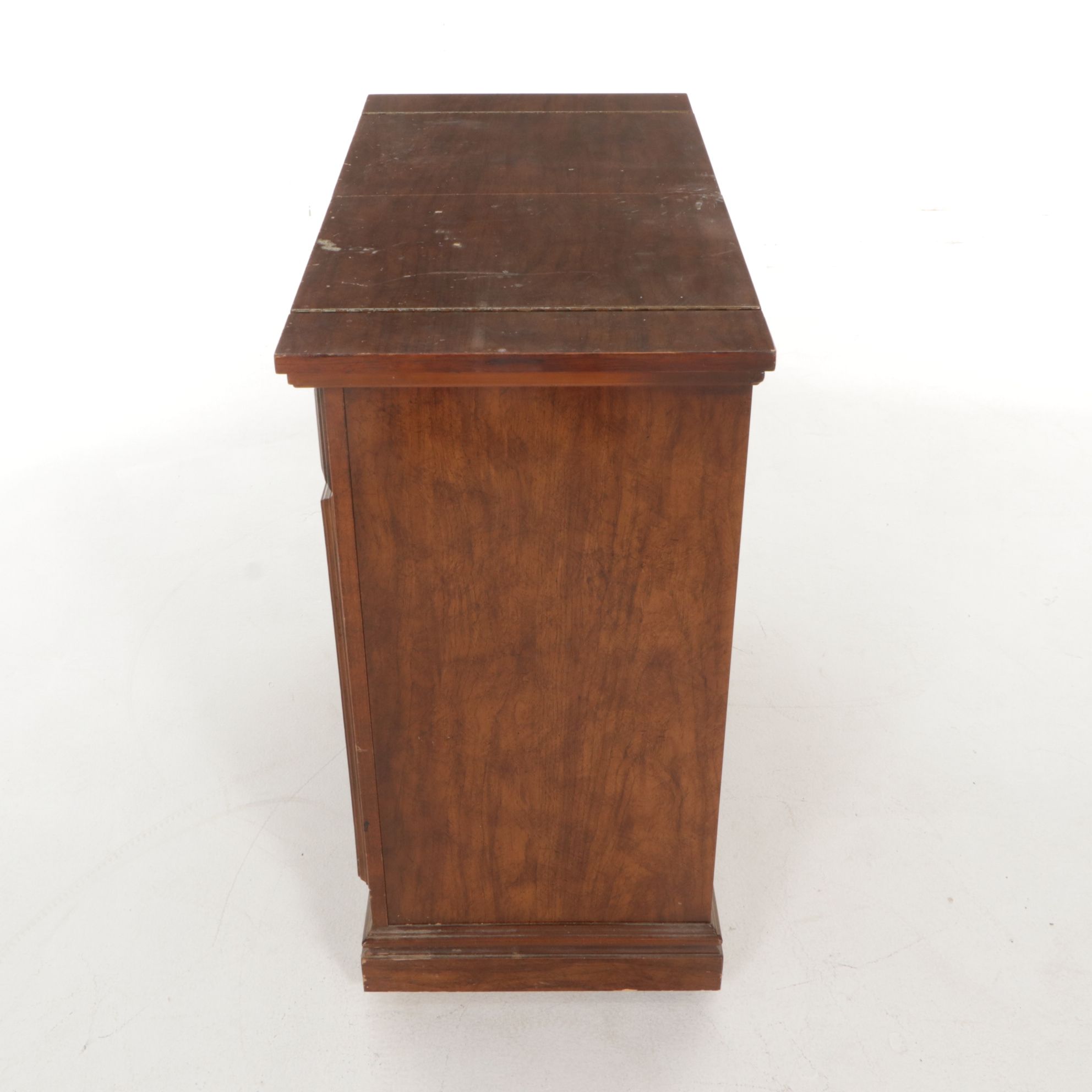Wood Grain Finished Flip-Top Server, Late 20th Century