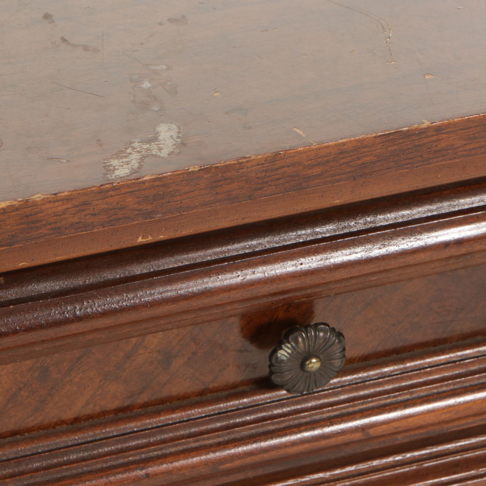 Wood Grain Finished Flip-Top Server, Late 20th Century