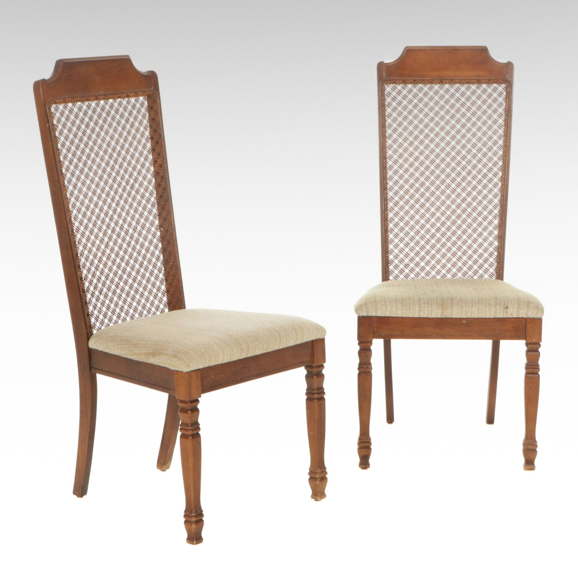 Pair of Singer Cane-Back Dining Chairs