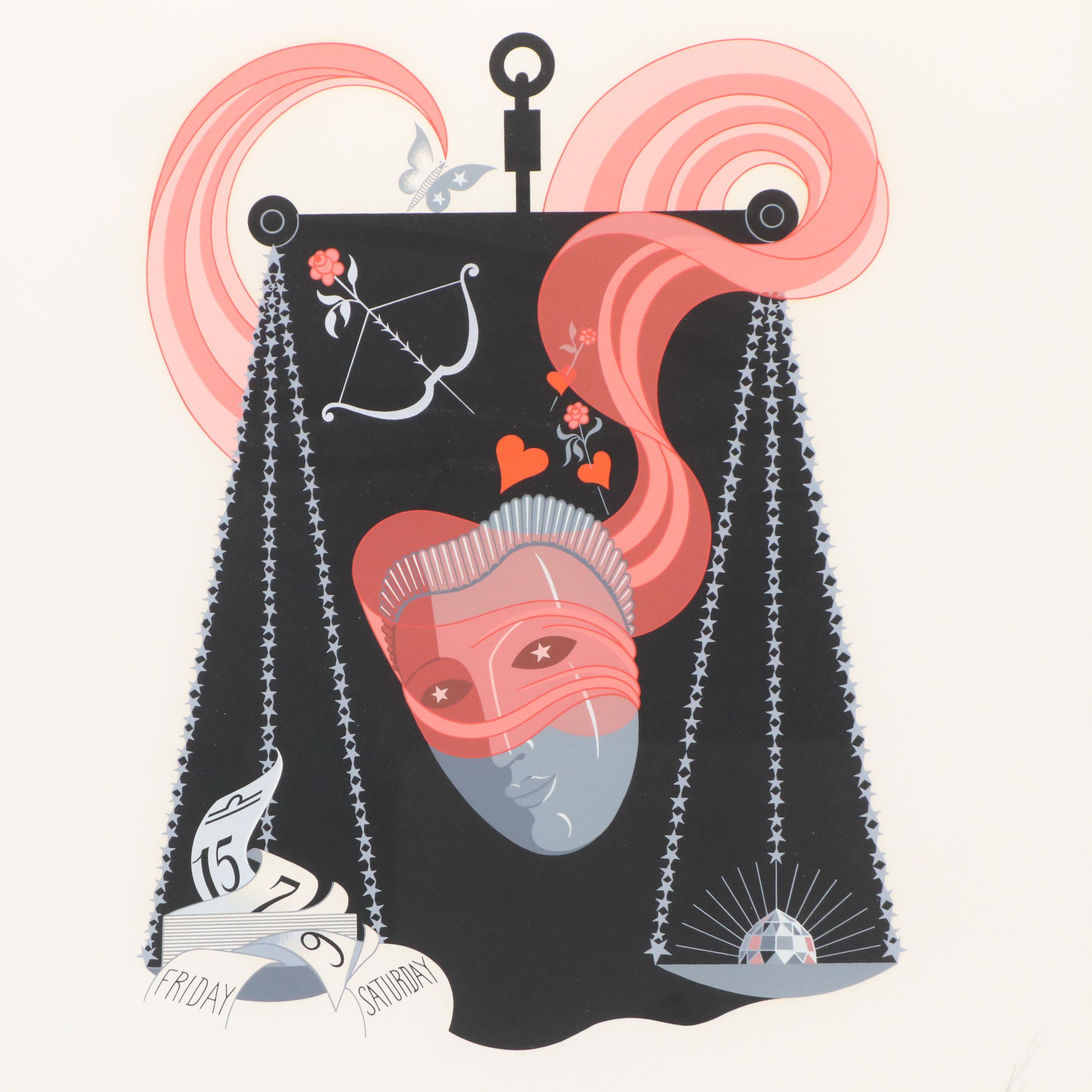 Erté Art Deco Style Serigraph "Libra" from "Zodiac Suite," 1982