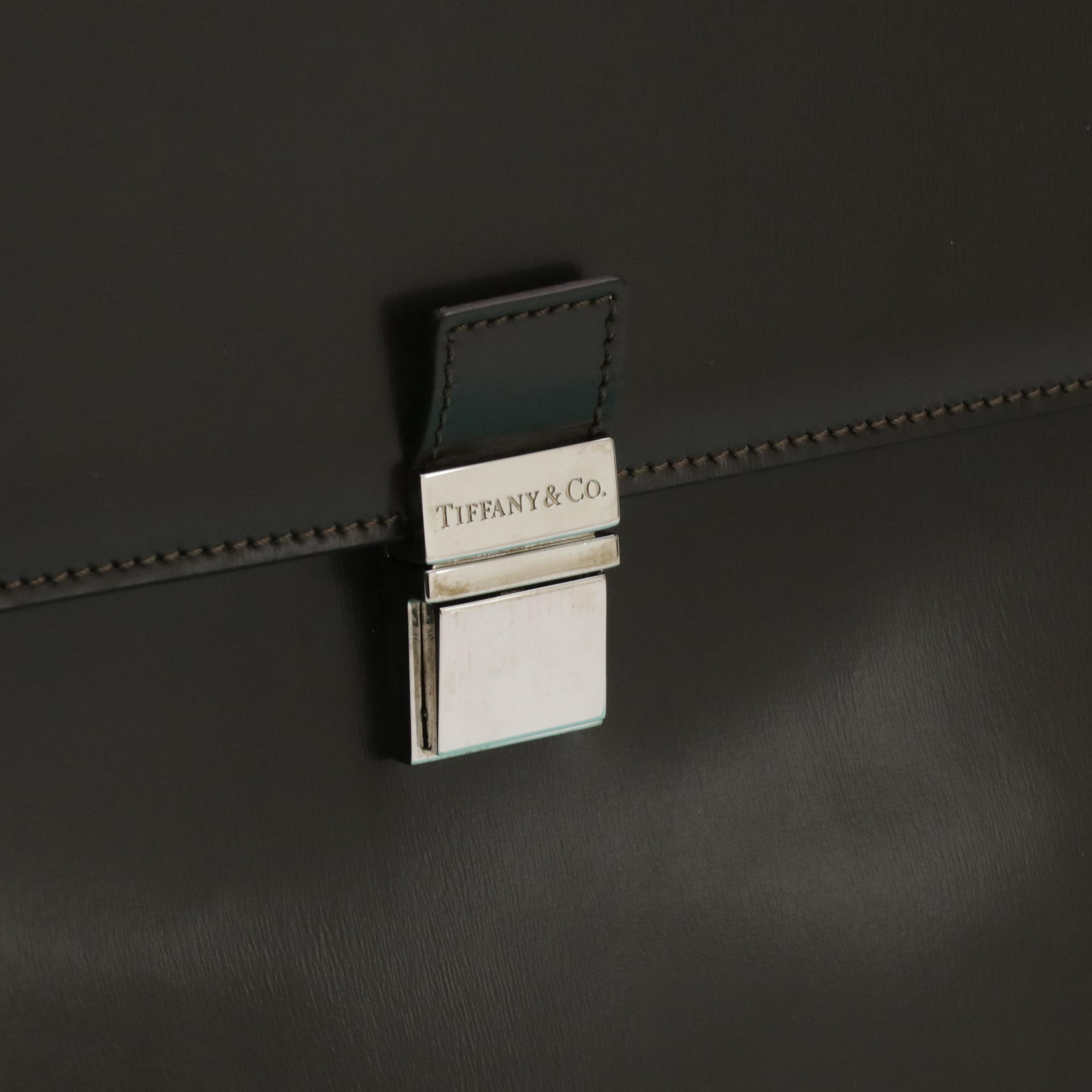 Tiffany & Co. Dark Brown Leather Document Case
