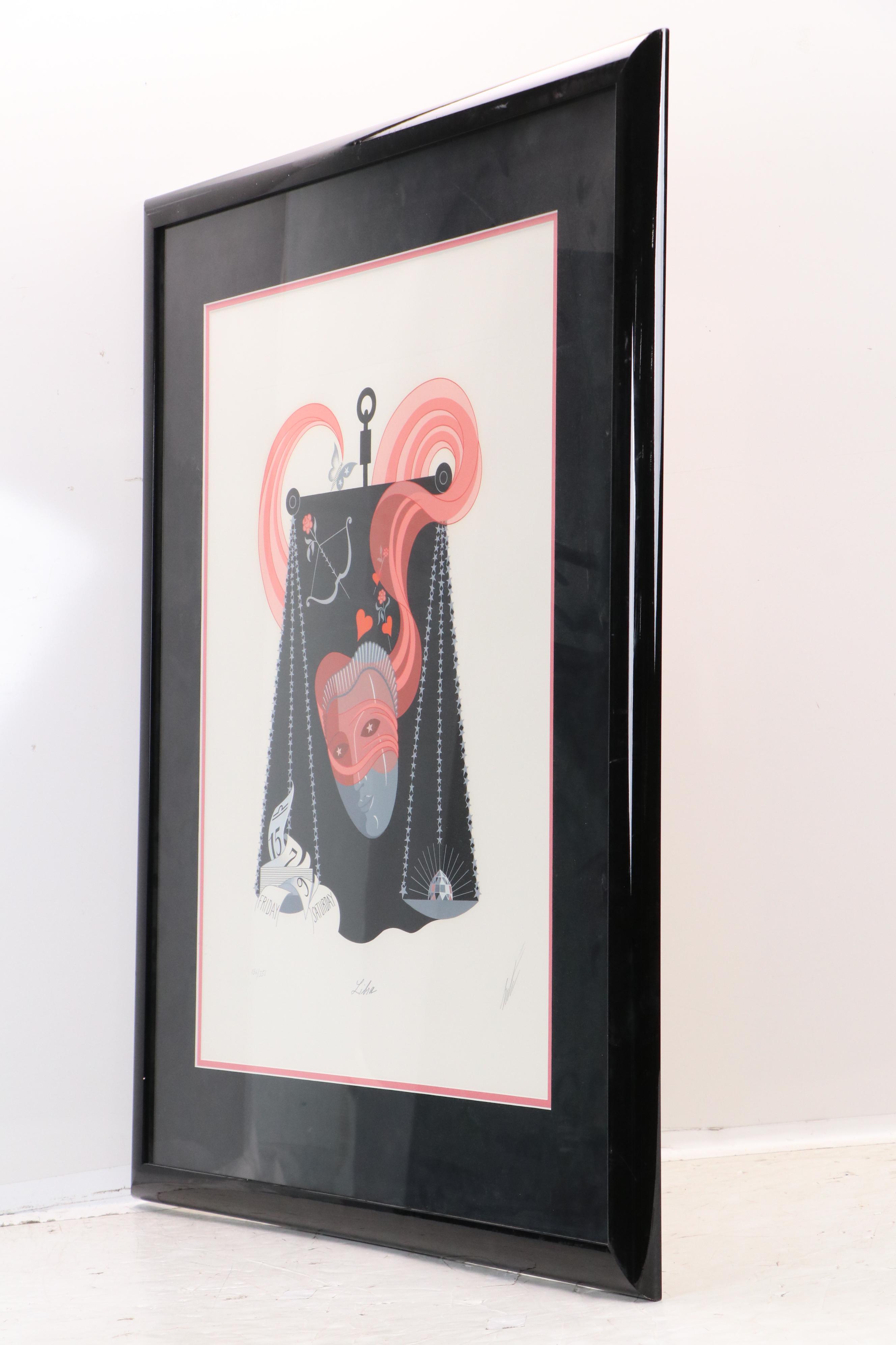 Erté Art Deco Style Serigraph "Libra" from "Zodiac Suite," 1982