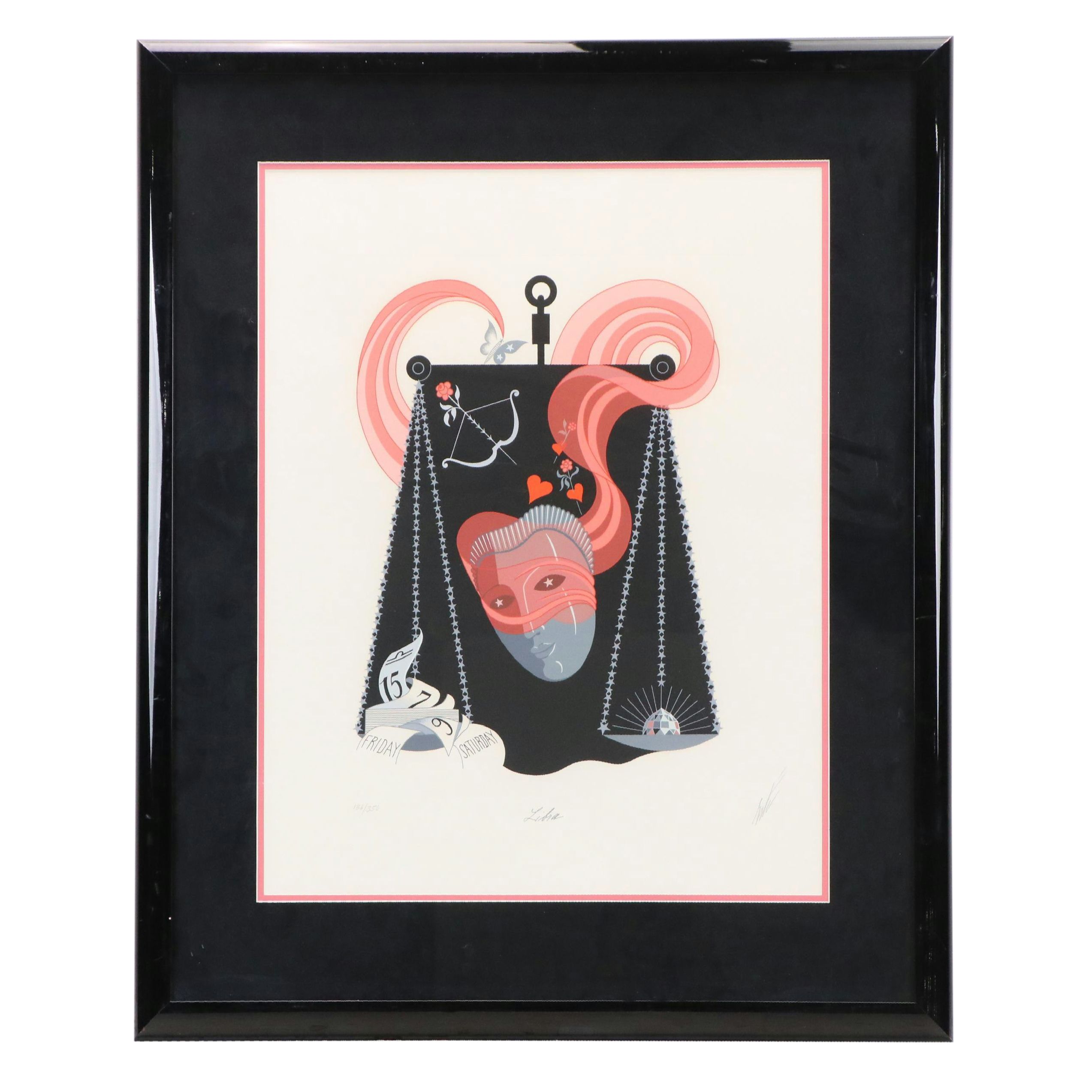 Erté Art Deco Style Serigraph "Libra" from "Zodiac Suite," 1982