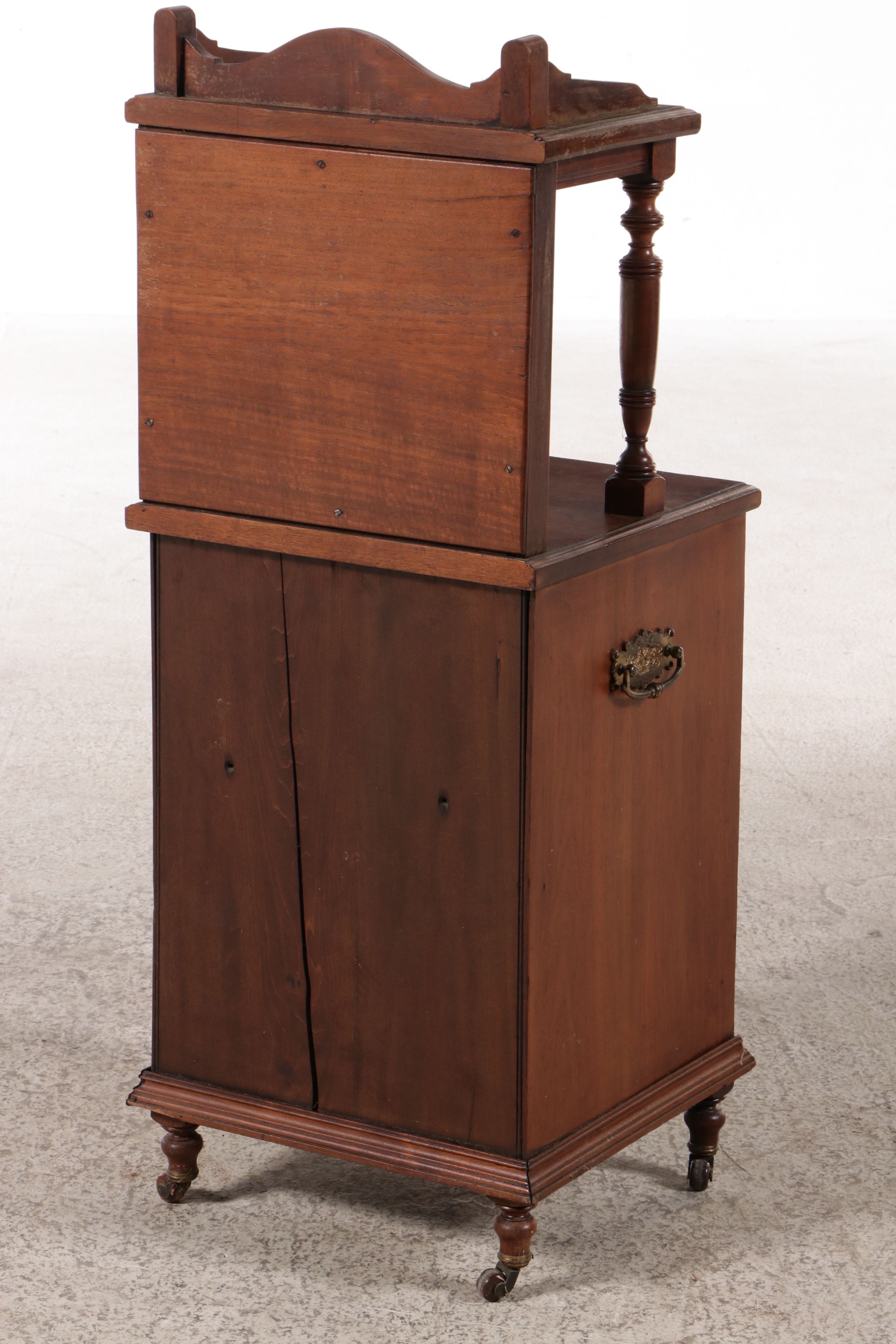 Edwardian Walnut Two-Tiered Fireside Purdonium