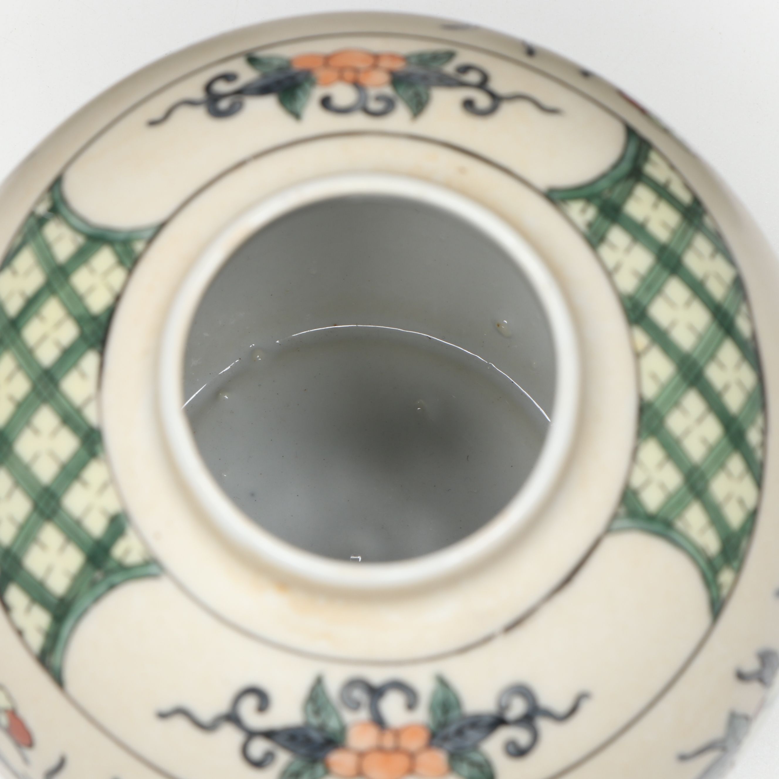 Overjoy Hand-Painted Ginger Jar and Other Chinese Floral Motif Vases