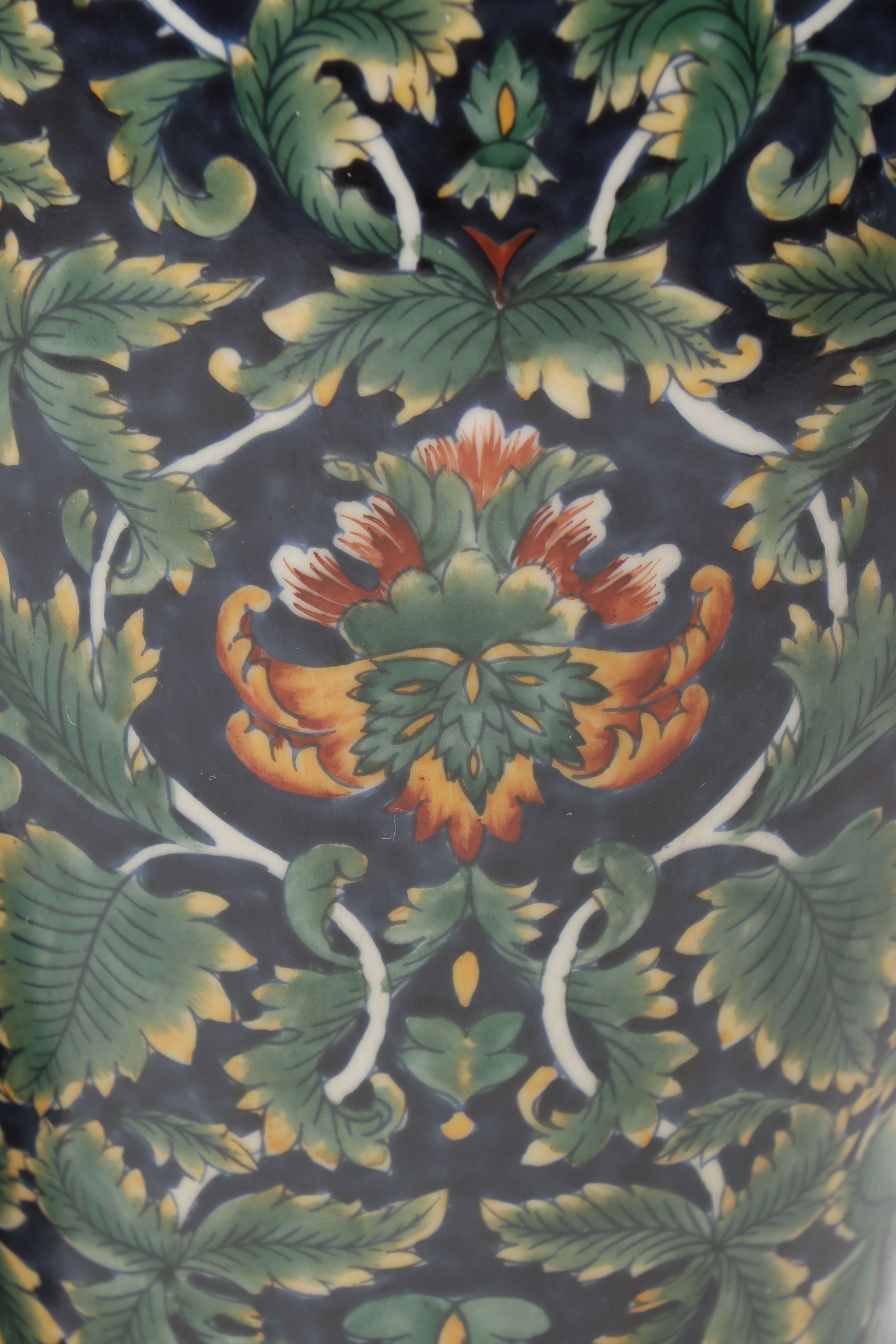 Overjoy Hand-Painted Ginger Jar and Other Chinese Floral Motif Vases