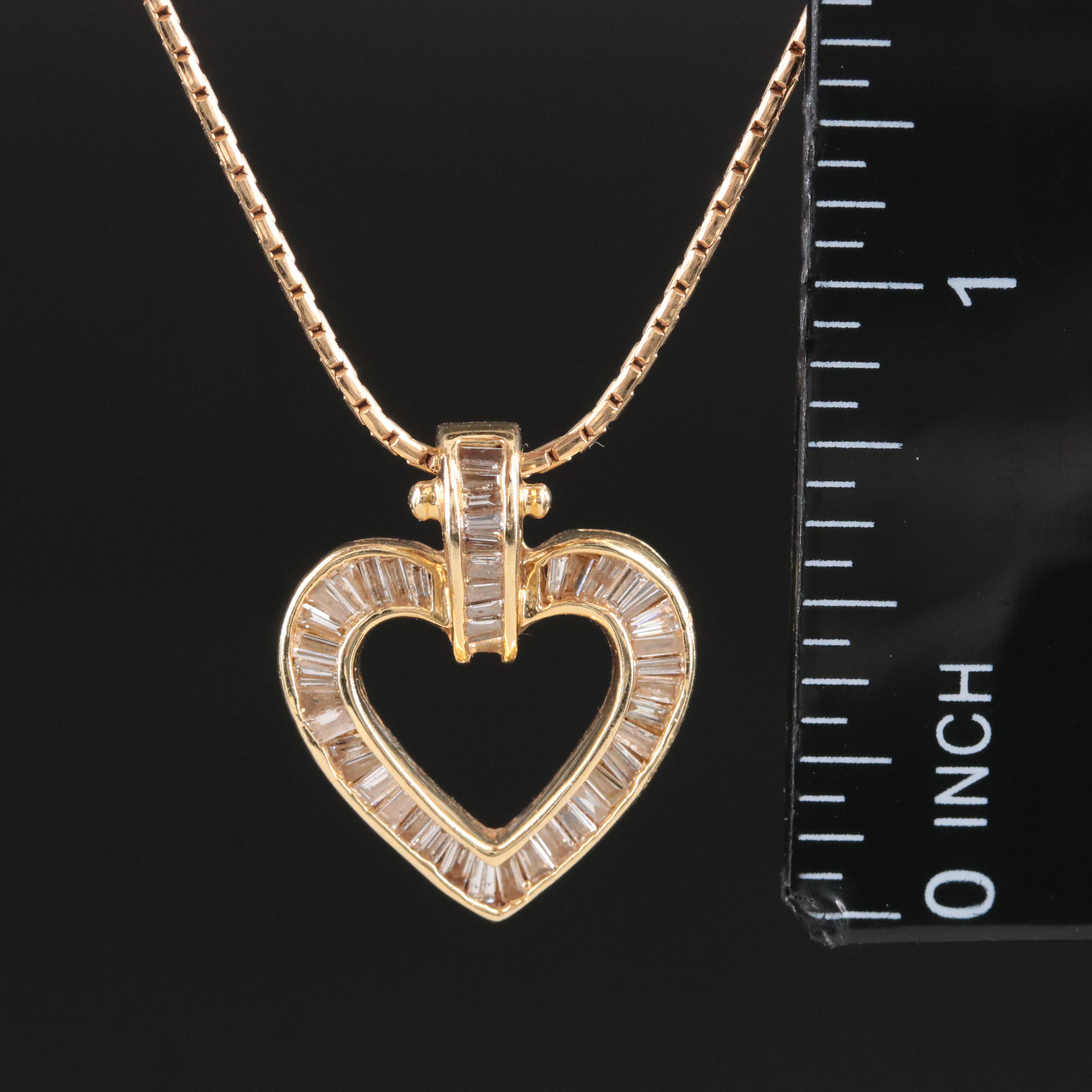 14K 0.57 CTW Diamond Heart Pendant Necklace
