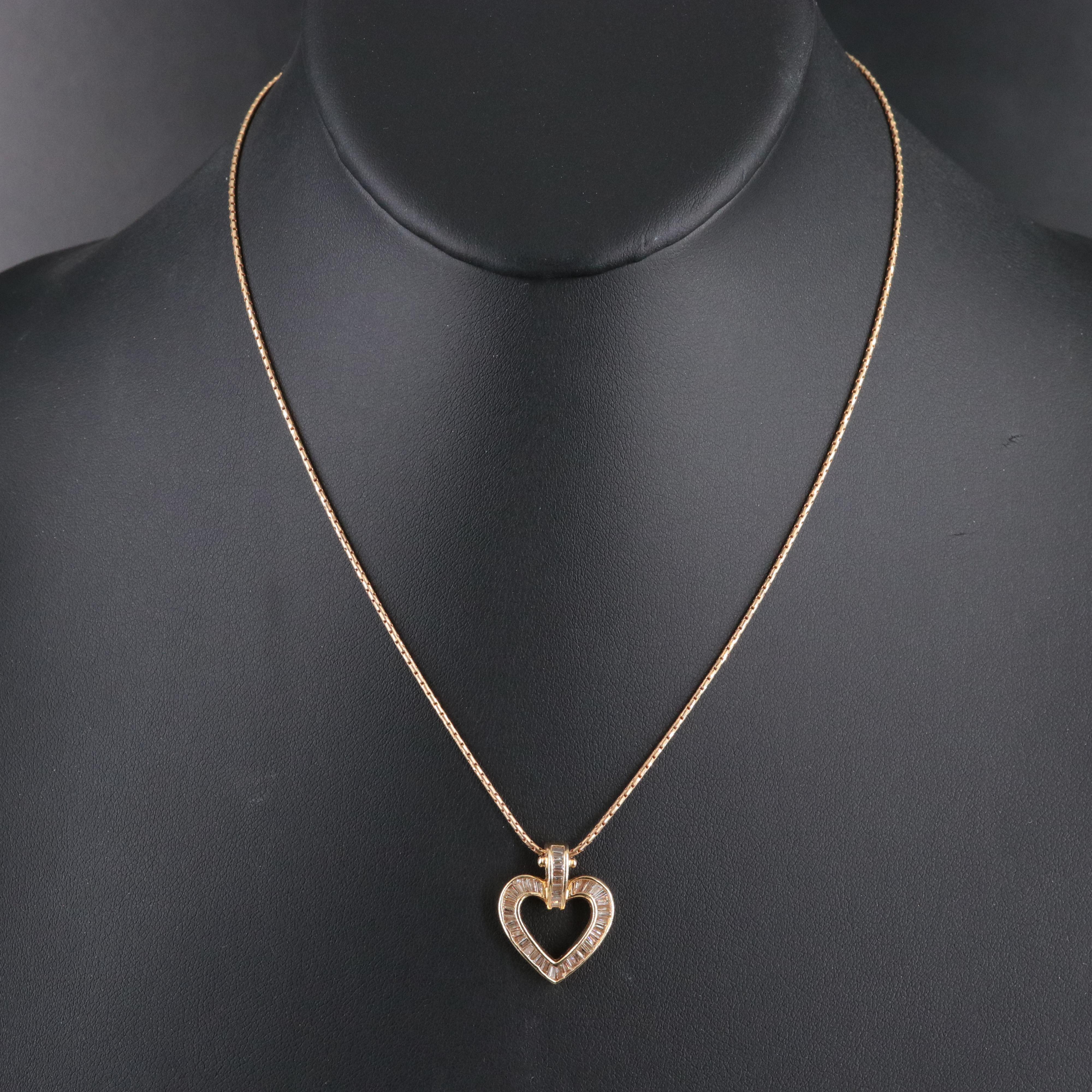 14K 0.57 CTW Diamond Heart Pendant Necklace
