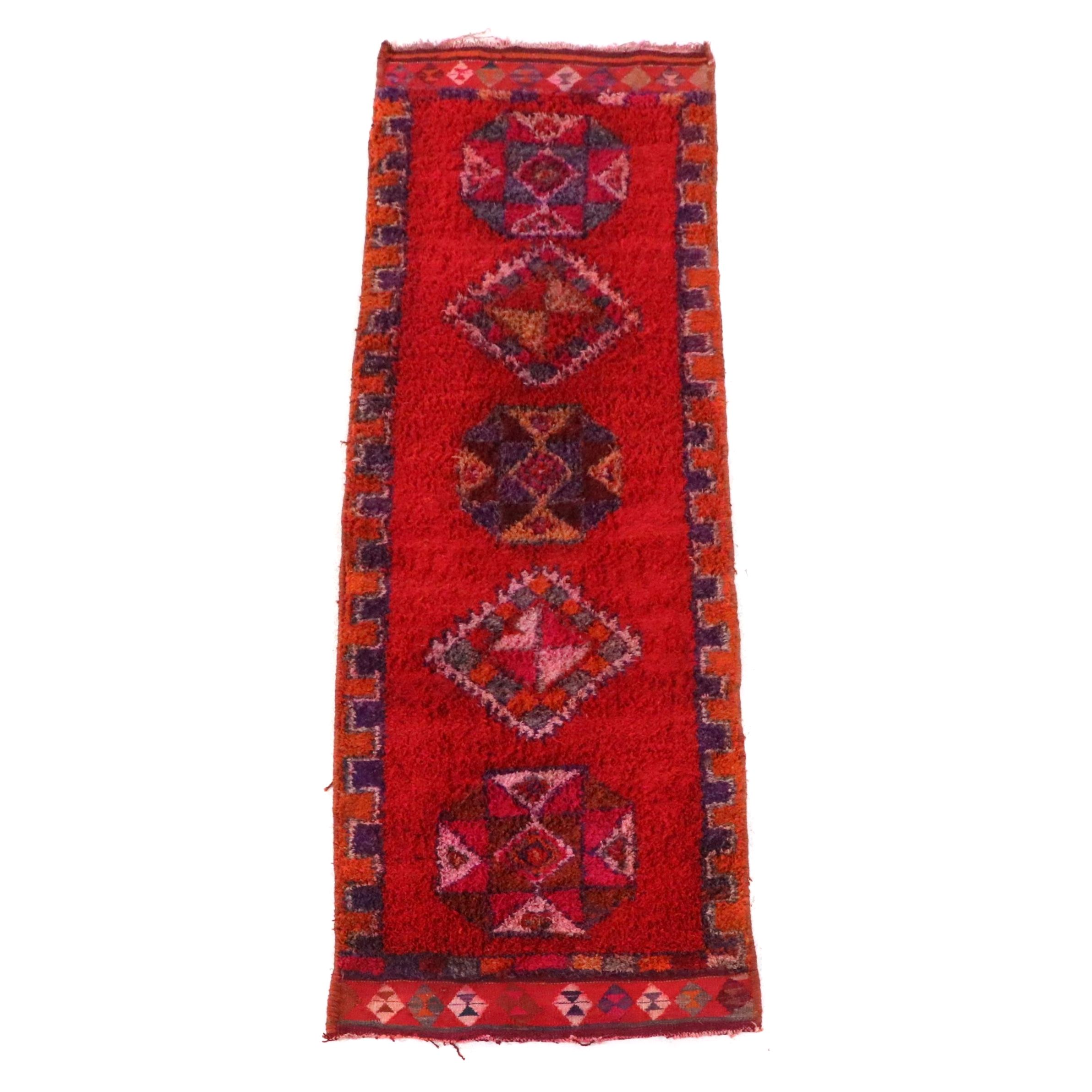 3'4 x 11'3 Hand-Knotted Turkish Village Long Rug